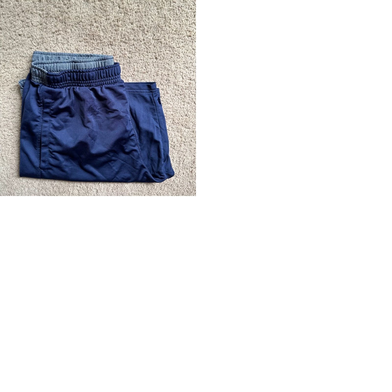 Under Armour Under Armour Basketball Shorts Mens Large Navy Blue Fleece Pockets 30x9 Mid Rise Drawstring Athletic Size US 30 / EU 46 - 9 Thumbnail