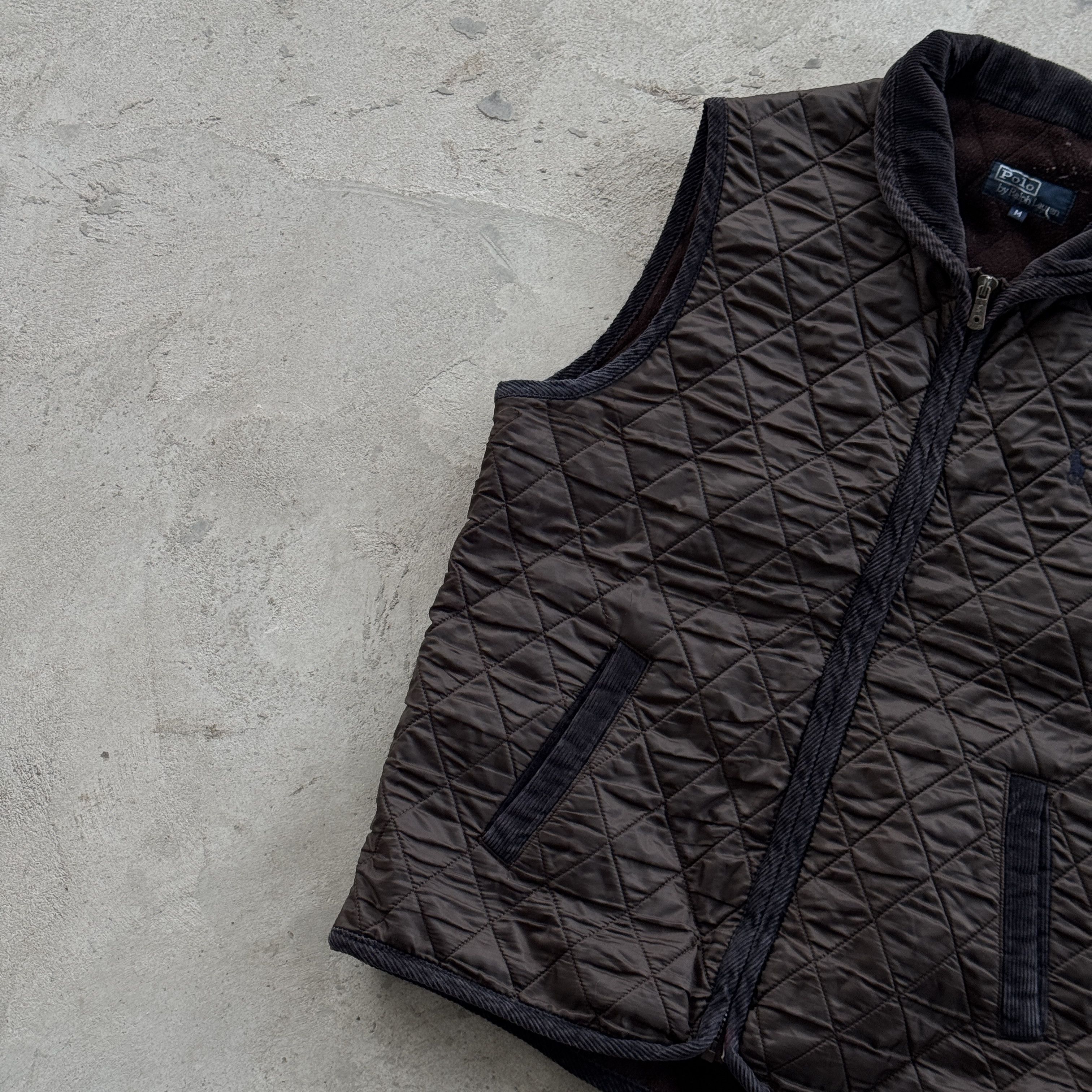Polo Ralph Lauren Polo Ralph Lauren Quilted Gilet Brown Corduroy Trim Medium Size US M / EU 48-50 / 2 - 3 Thumbnail