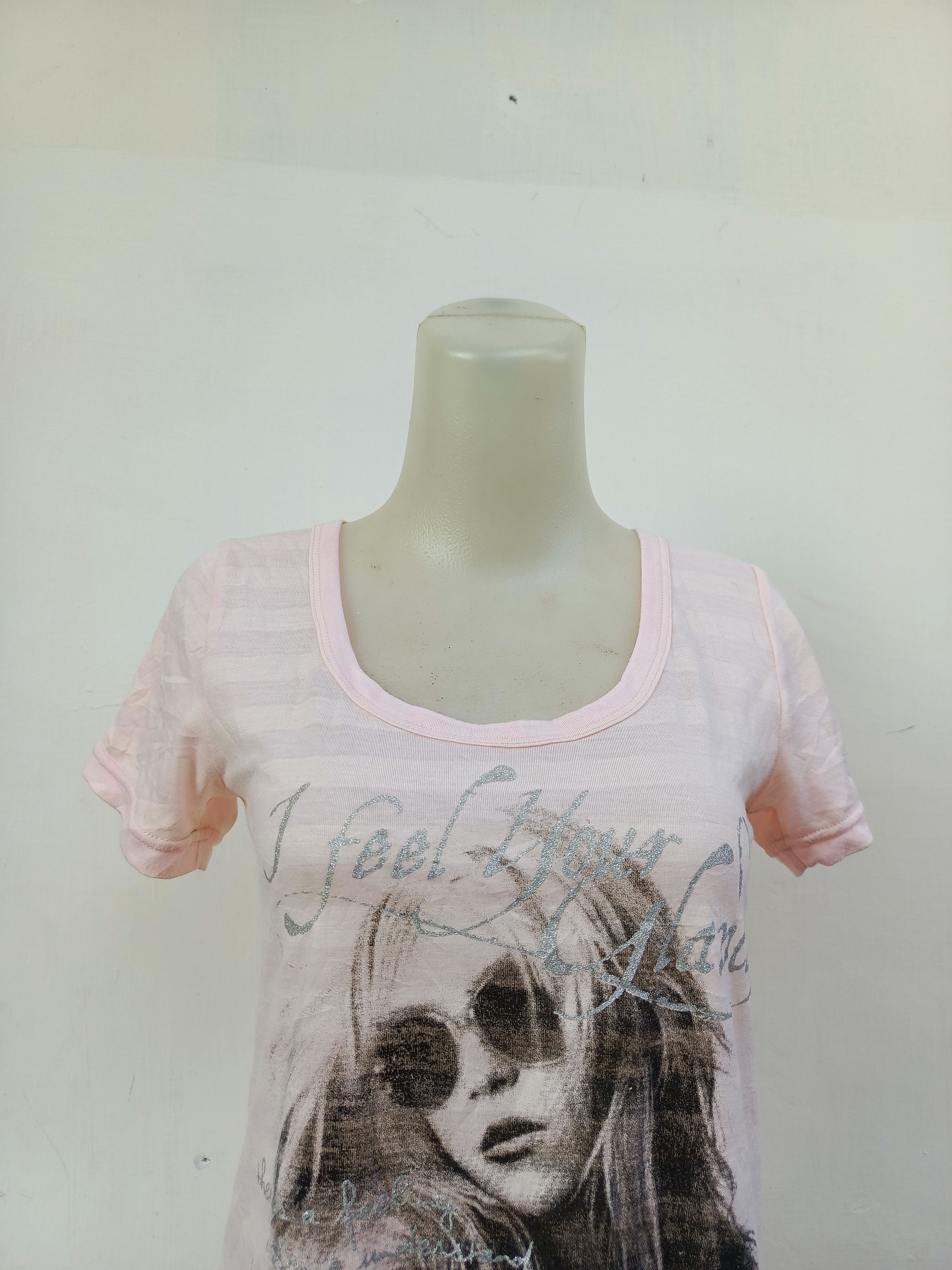 Japanese Brand Spinkle Pink Graphic Tee Y2K Girl Print Size M / US 6-8 / IT 42-44 - 2 Thumbnail