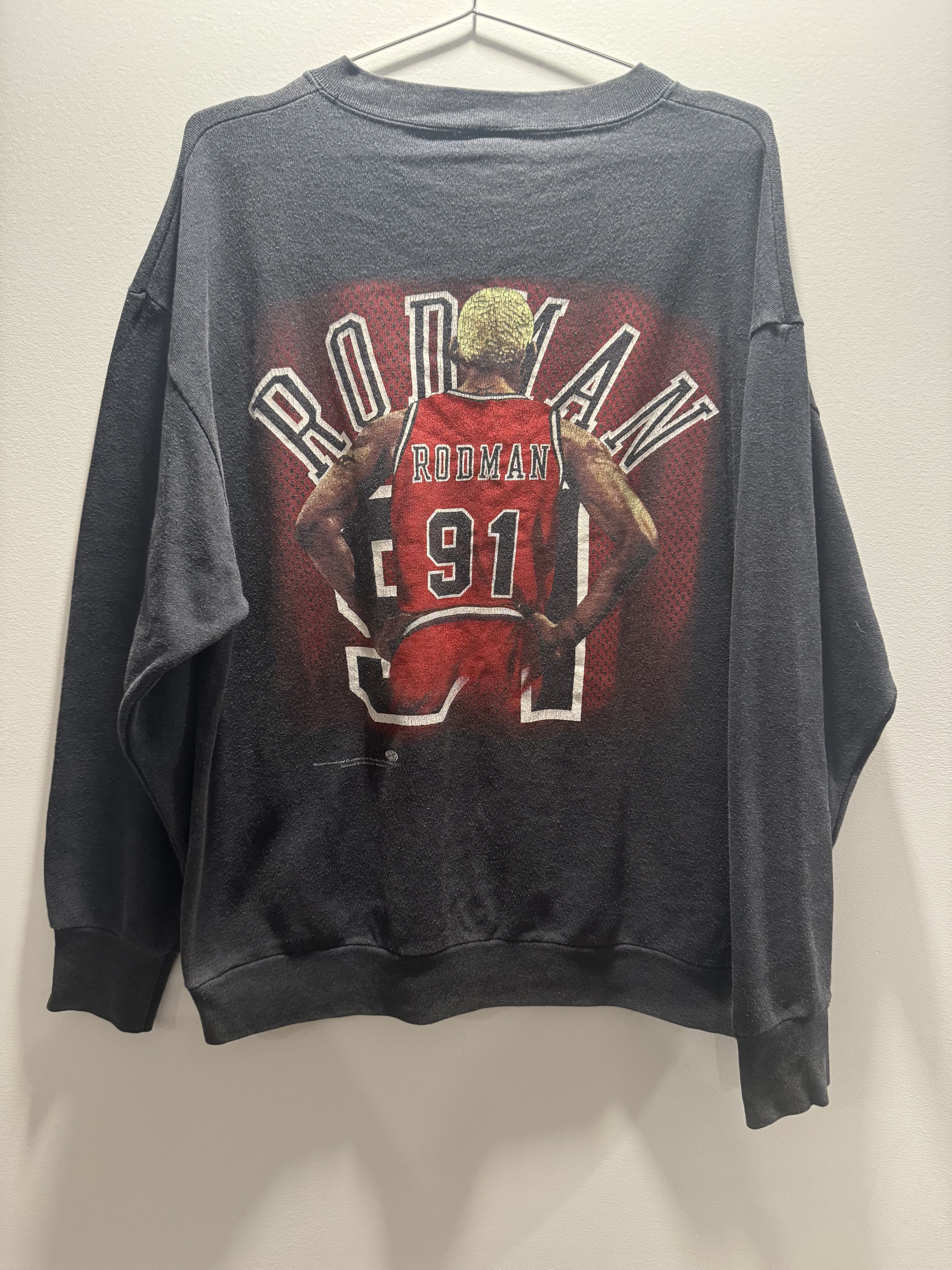 Vintage Rare Vintage 1997 Dennis Rodman Chicago Crewneck Size US XL / EU 56 / 4 - 1 Thumbnail