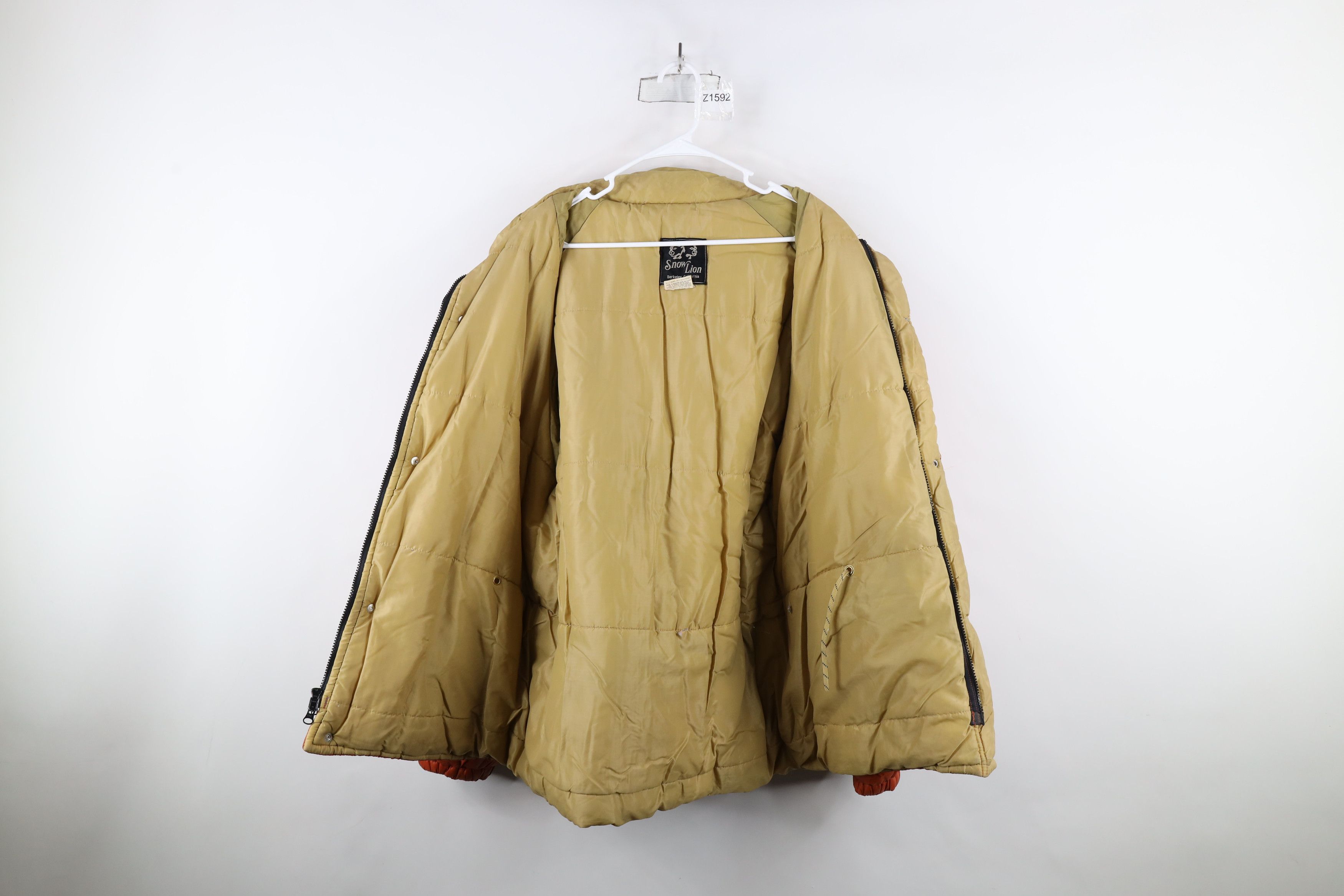 Vintage Vintage 70s Streetwear Winter Puffer Jacket Orange USA Size US XL / EU 56 / 4 - 10 Thumbnail