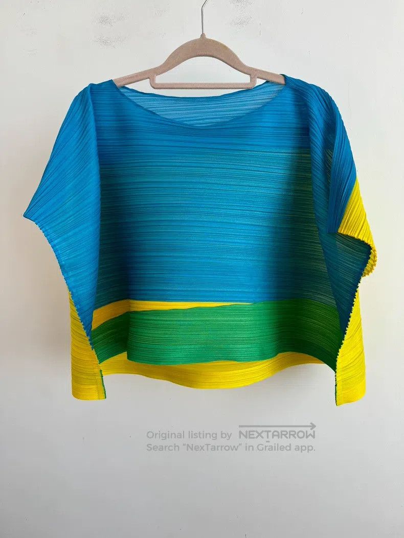 Issey Miyake Issey Miyake Color Block Short Sleeve Size L / US 10 / IT 46 - 1 Thumbnail