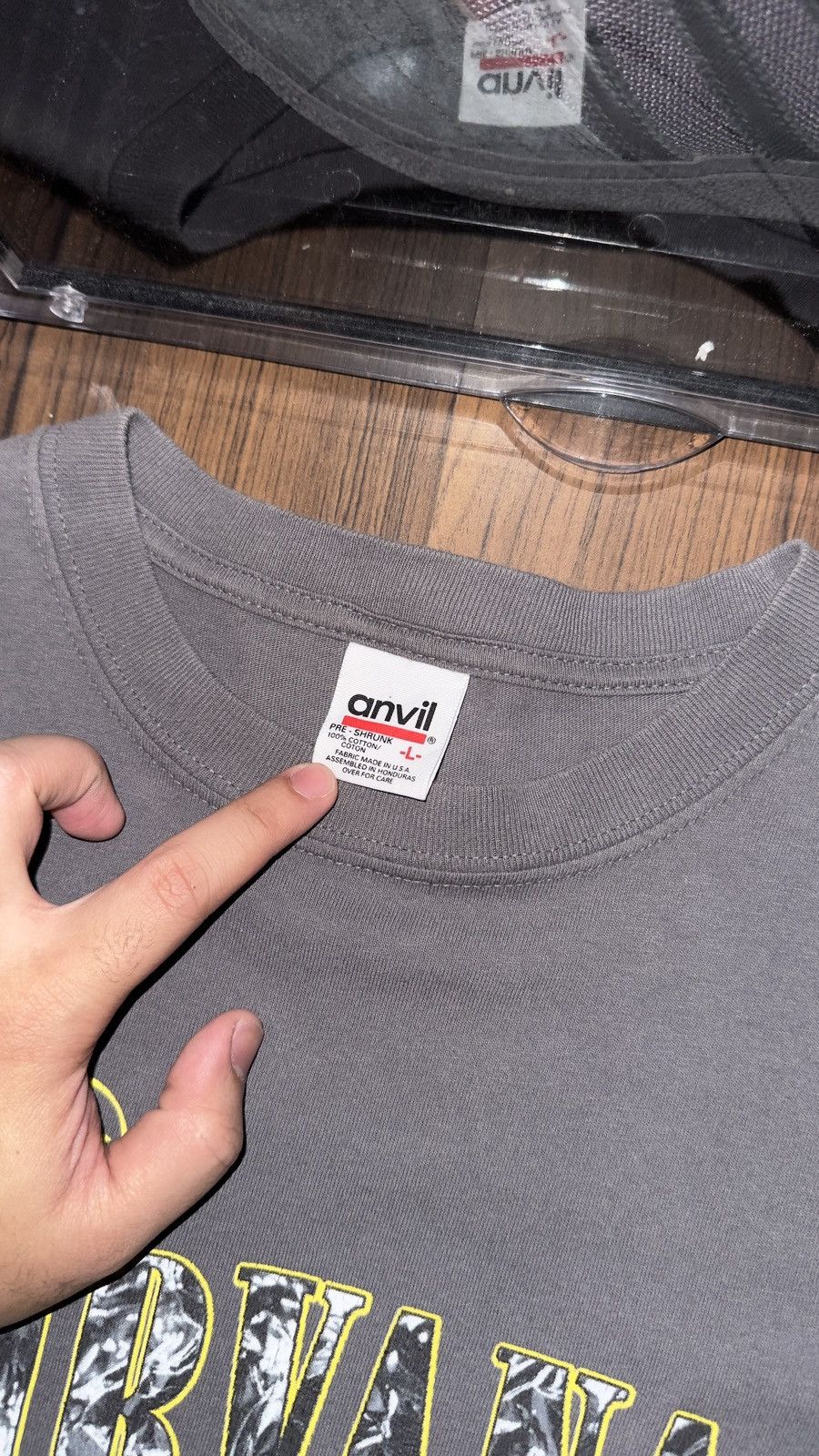 Anvil × Band Tees × Vintage Nirvana ‘1997’ Anvil Tag Size US L / EU 52-54 / 3 - 3 Thumbnail