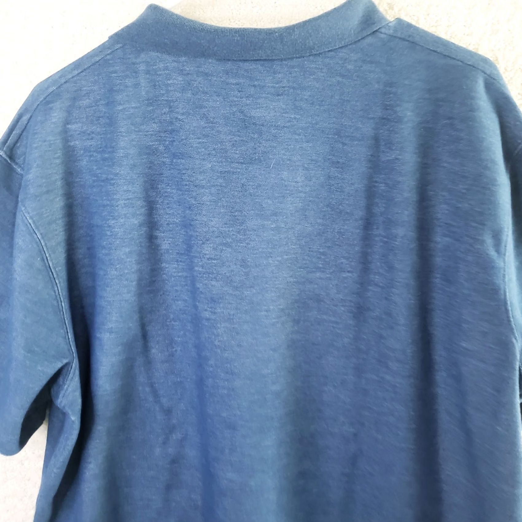 Carhartt Carhartt Mens Polo Shirt Blue L Original Fit Short Sleeve Pocket Button Denim Size US L / EU 52-54 / 3 - 7 Thumbnail