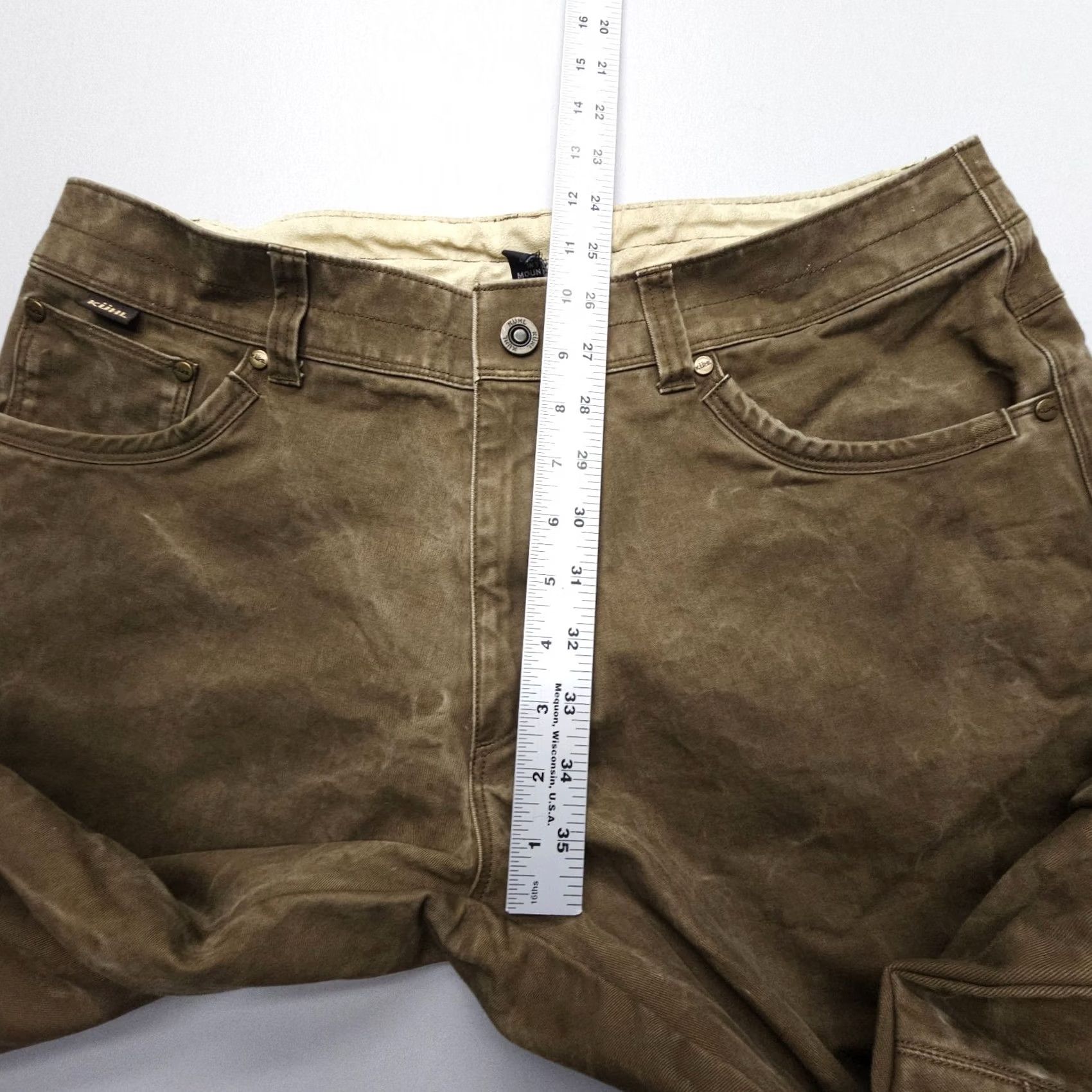 Vintage Kuhl Rydr Pants Mens 34 x 30 Canvas Twill Brown 5-Pocket Straight Regular Vintage? No Size US 34 / EU 50 - 5 Thumbnail