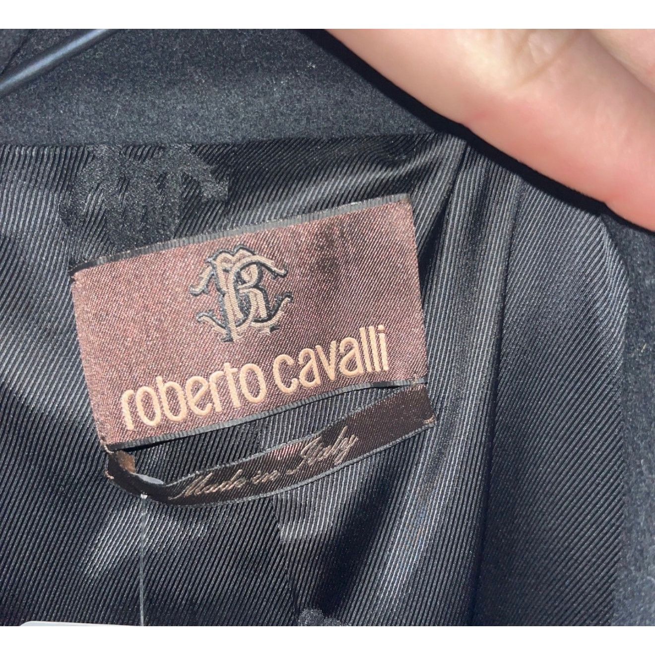Roberto Cavalli Roberto Cavalli Black Wool & Cashmere Belted Coat Sz.40/ S Size S / US 4 / IT 40 - 5 Thumbnail