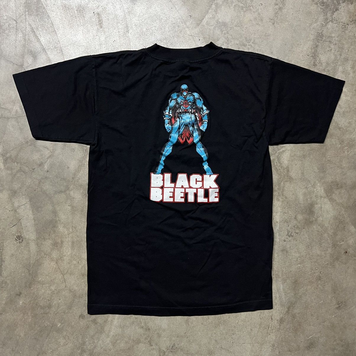 DC Comics × Vintage Vintage 90’s DC Comics “Black Beetle” Single-Stitch T-Shirt Size US L / EU 52-54 / 3 - 3 Thumbnail