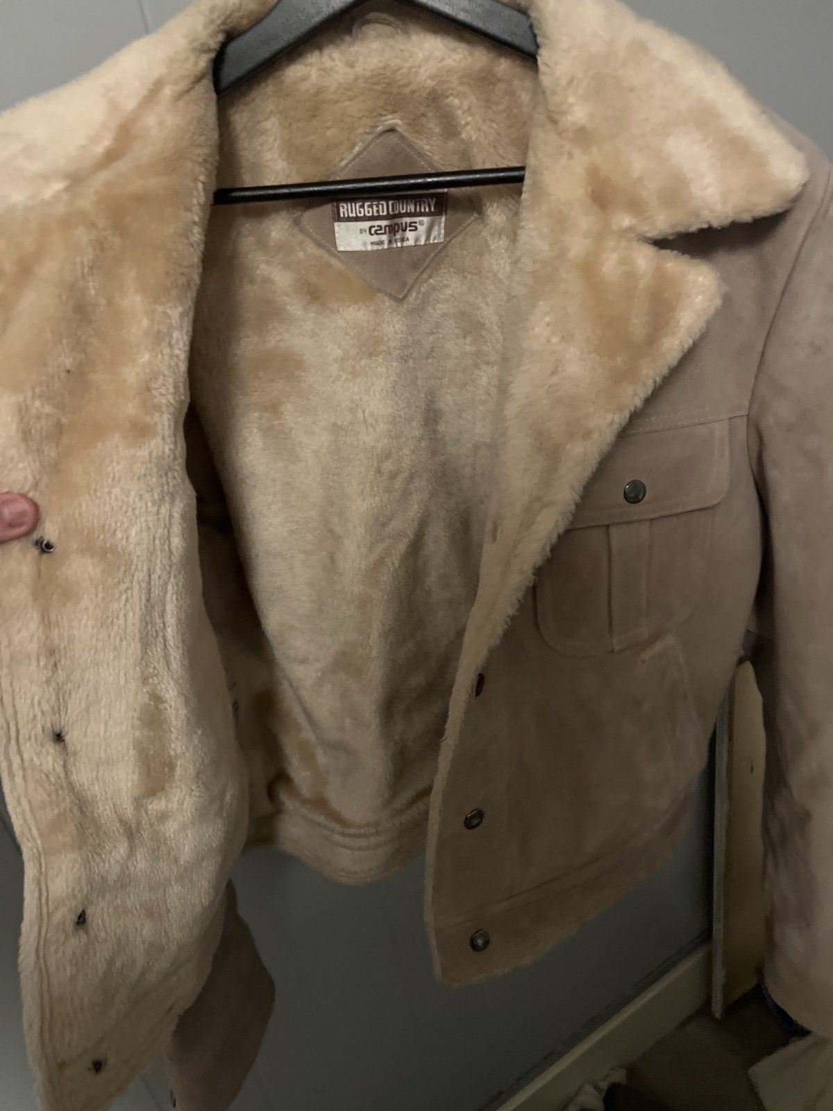 Vintage Vintage suade trucker jacket with fur Size US M / EU 48-50 / 2 - 4 Thumbnail