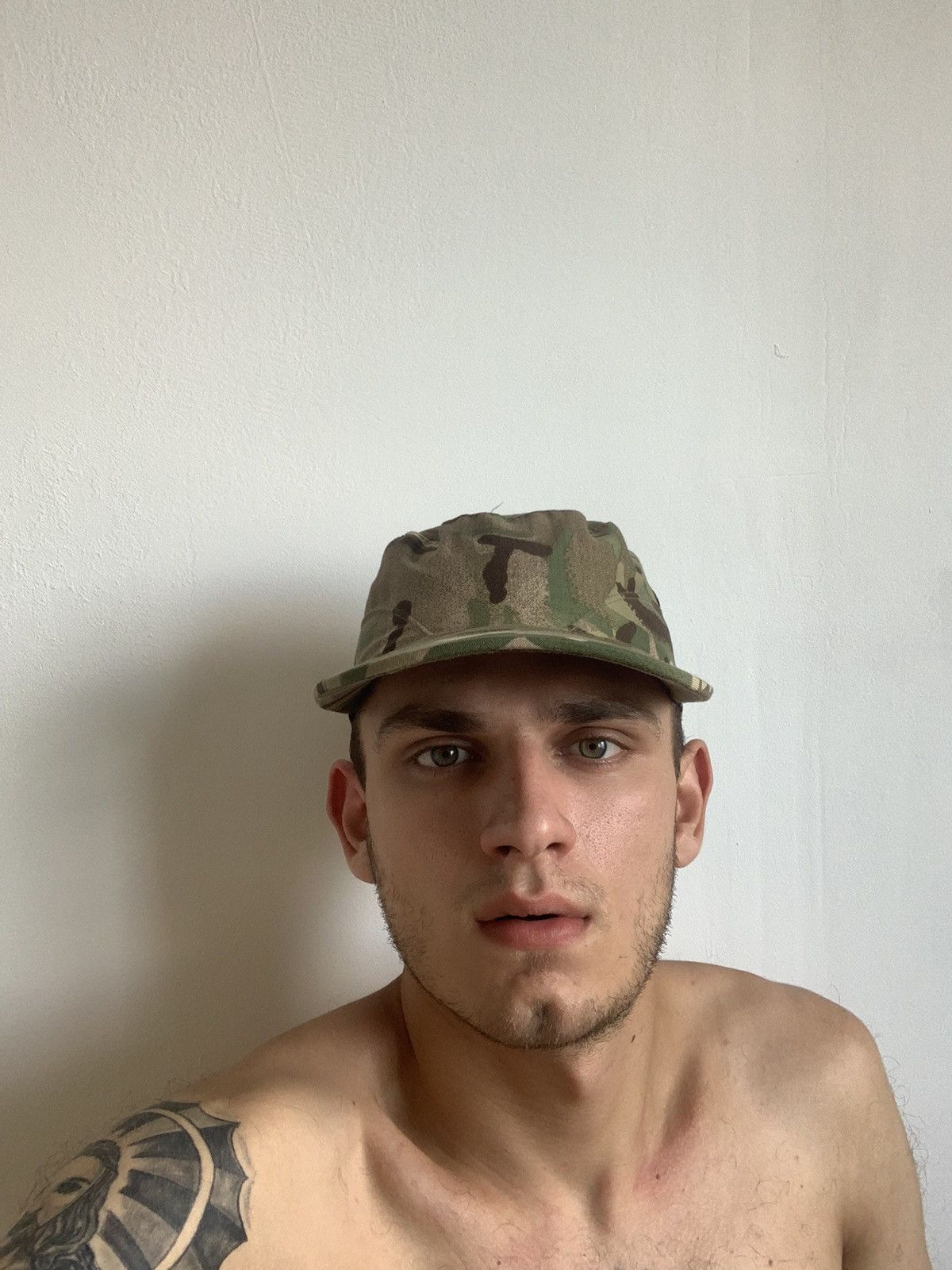 Japanese Brand Military cap Vintage Camo Y2k olive Size ONE SIZE - 3 Thumbnail