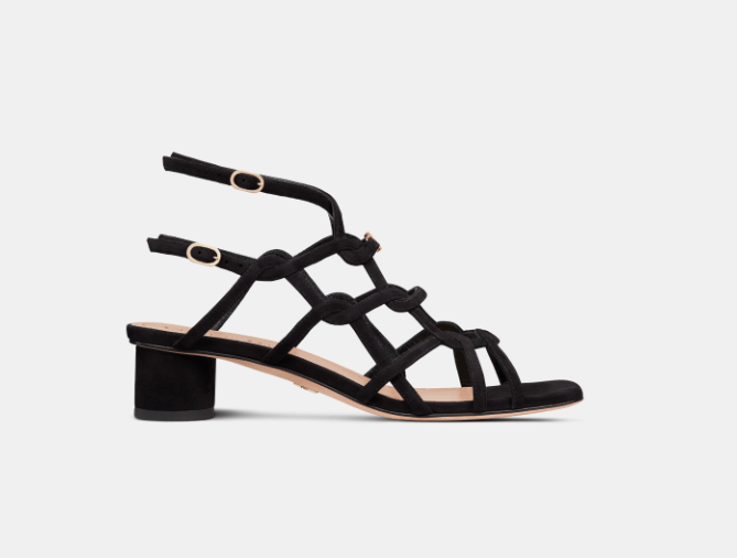 o1w1db10224 Dior Signature Heeled Sandals in Black