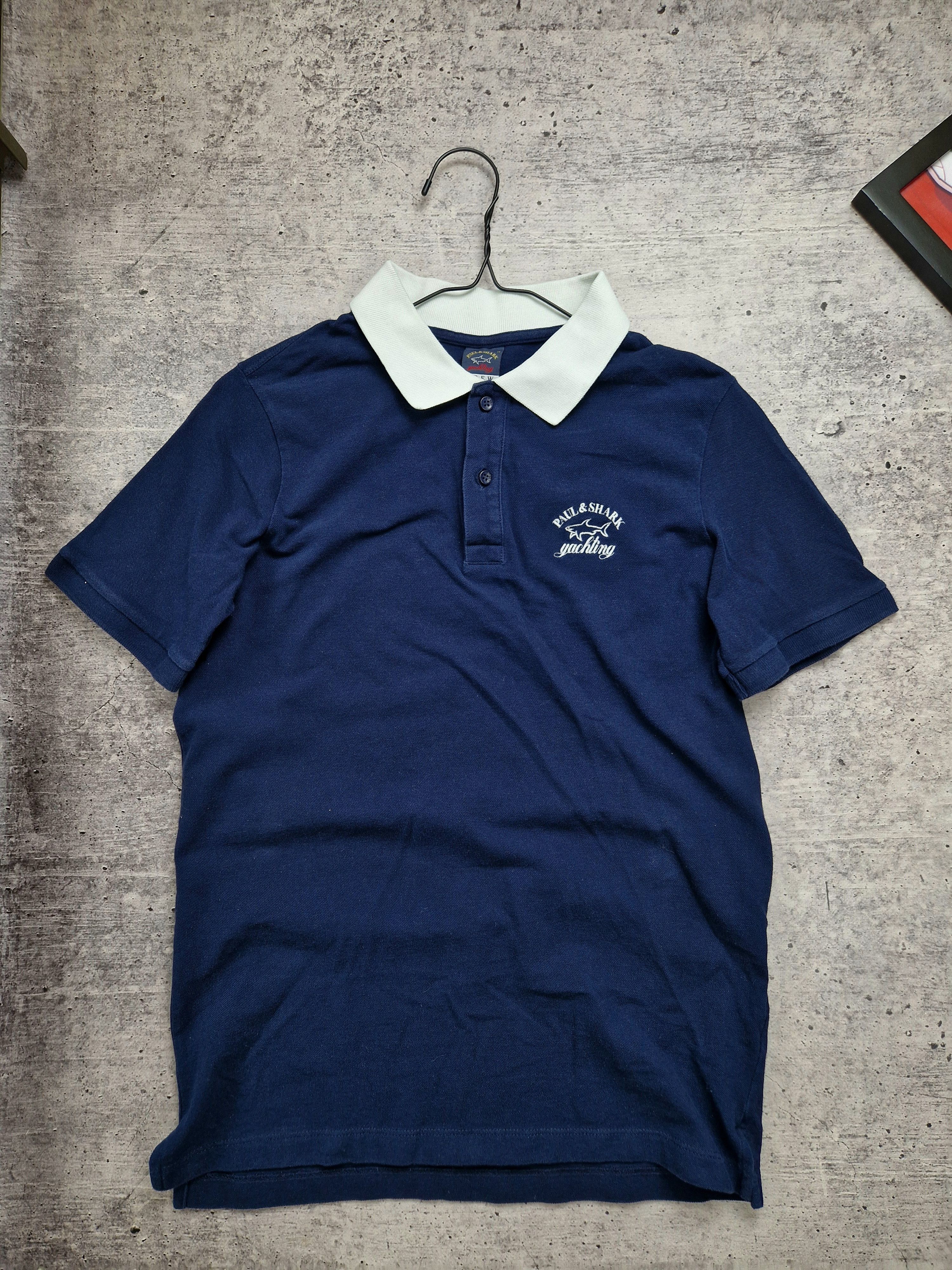 Paul & Shark Vintage Paul & Shark Yachting Polo Shirt Navy Size L Rare Size US M / EU 48-50 / 2 - 1 Thumbnail