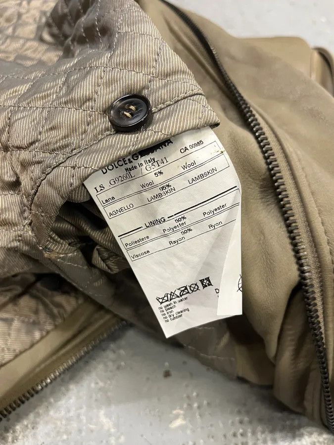 Dolce & Gabbana AW2006 Dolce & Gabbana Multi-Pocket Beige Cargo Leather Jacket Size US M / EU 48-50 / 2 - 11 Thumbnail