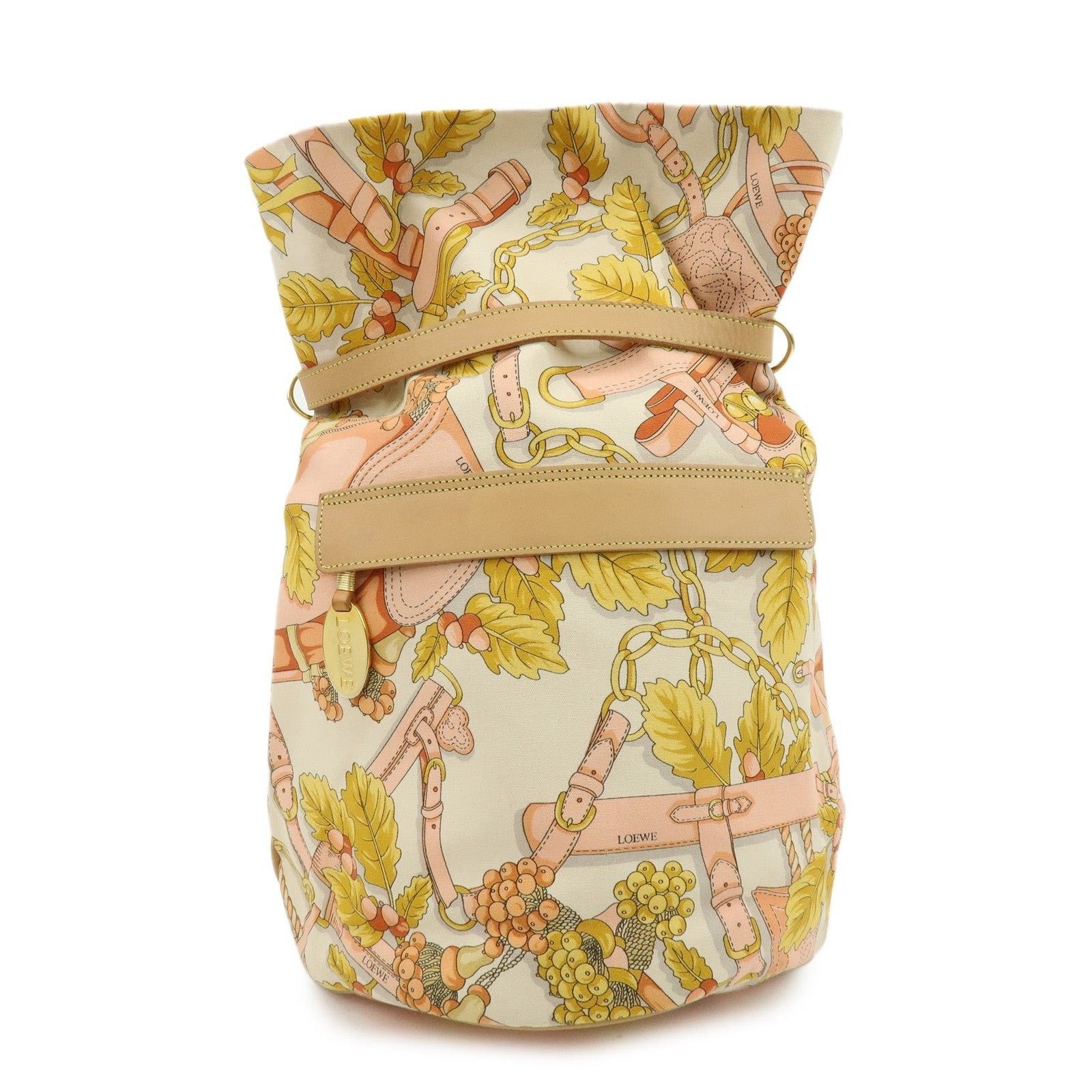 Loewe Loewe Scarf Design Canvas & Leather Shoulder Bag Multicolor Size ONE SIZE - 1 Thumbnail