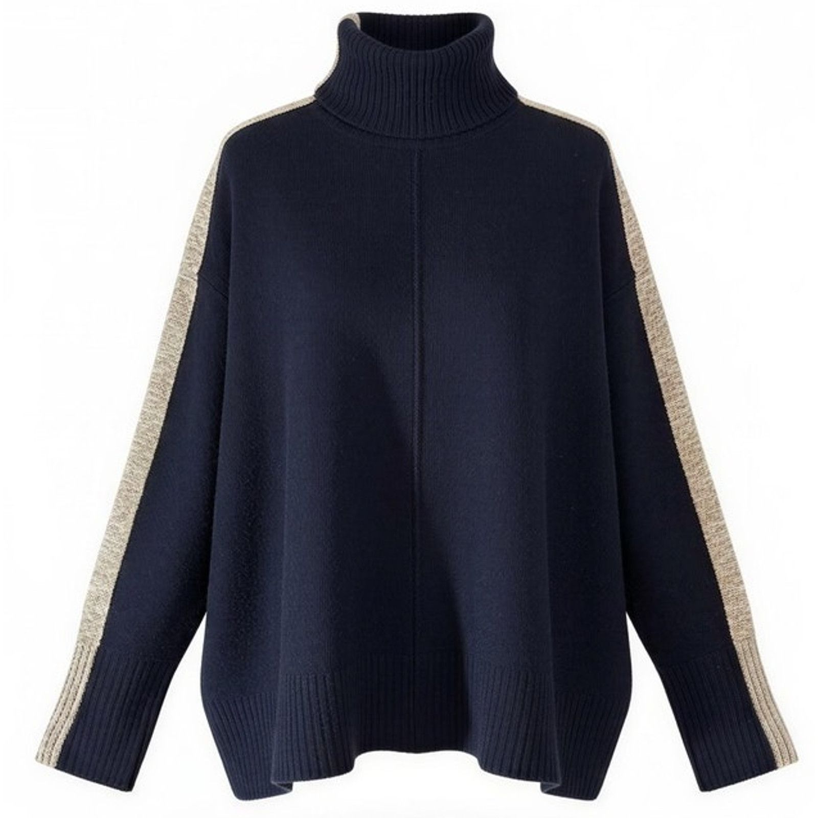 Athleta Athleta Sweater Womens Size Medium Navy Blue Mock Neck Size M / US 6-8 / IT 42-44 - 1 Thumbnail