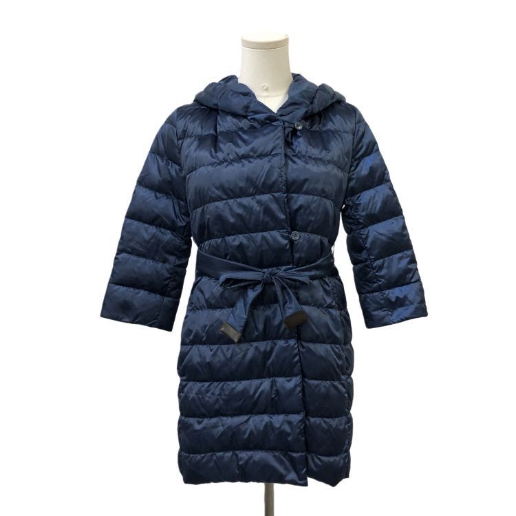 Max Mara S' Max Mara Blue Hooded Down Coat Size 36 Size XS / US 0-2 / IT 36-38 - 1 Thumbnail