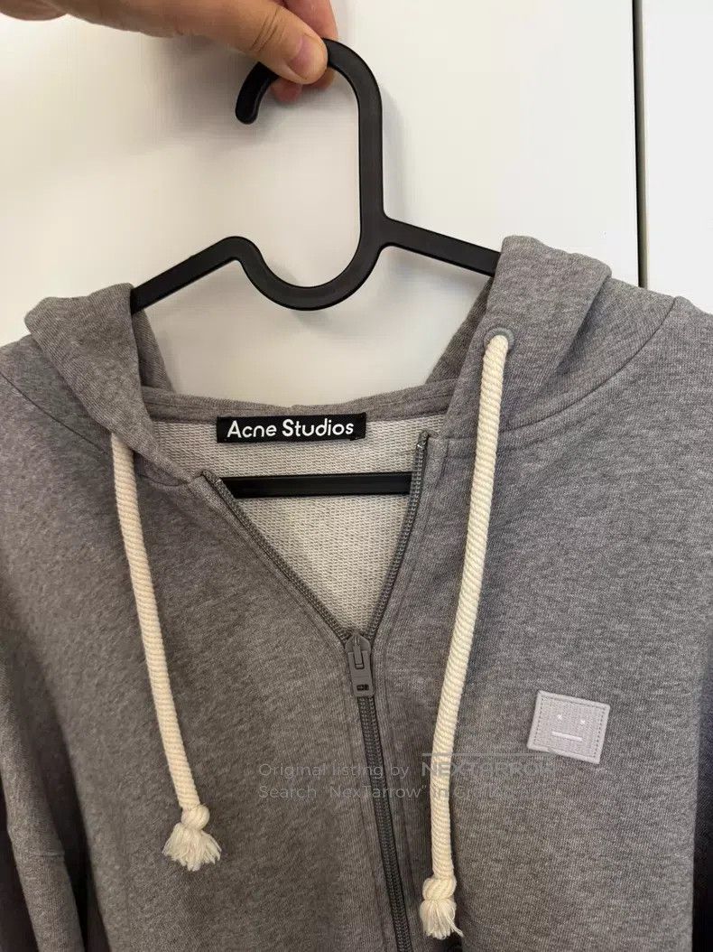 Acne Studios Acne Studios Gray Hooded Sweatshirt, Loose Fit, Unisex Size US S / EU 44-46 / 1 - 7 Thumbnail