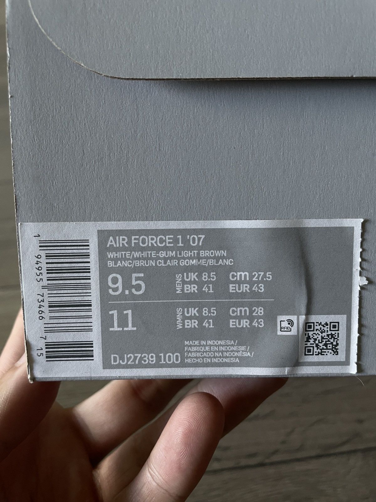 Nike × Vintage Size 9.5 Air Force 1 Gum Sole Size US 9.5 / EU 42-43 - 7 Thumbnail