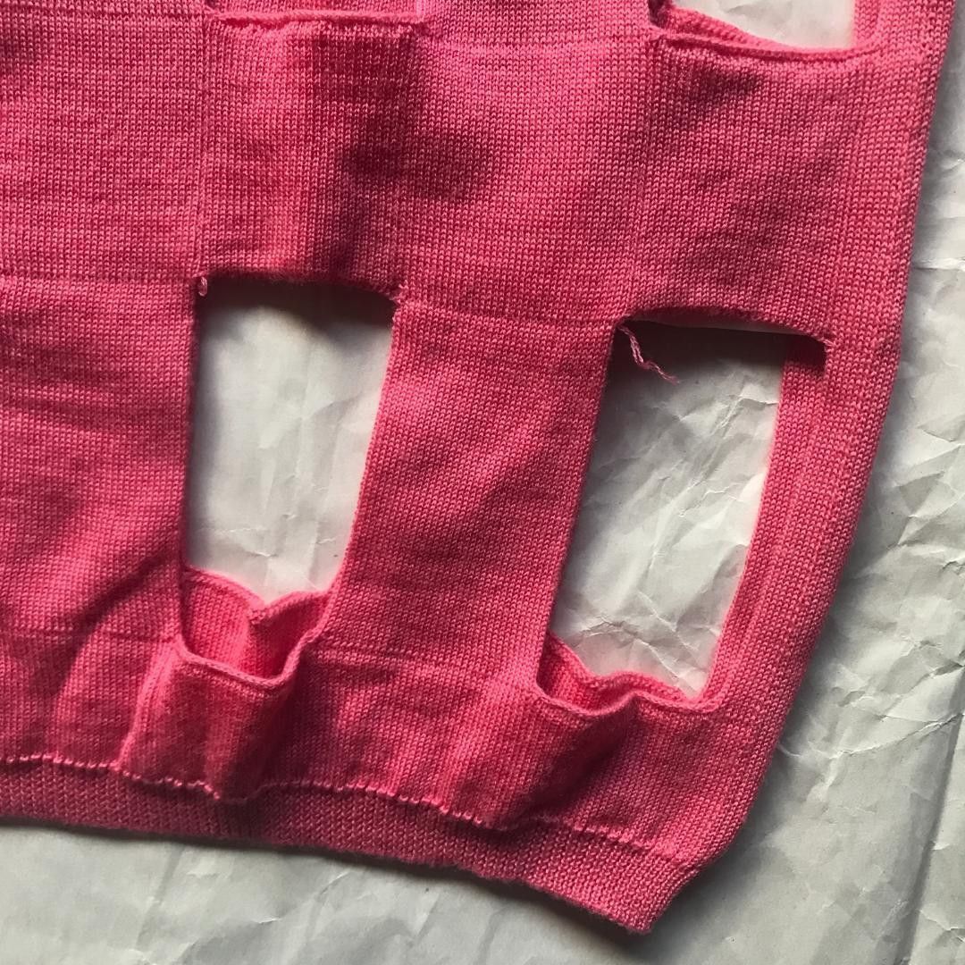 Comme des Garcons × Comme des Garcons Homme Plus Comme des Garcons SS19 Cut Out Cage Knit Sweater Size US M / EU 48-50 / 2 - 6 Thumbnail