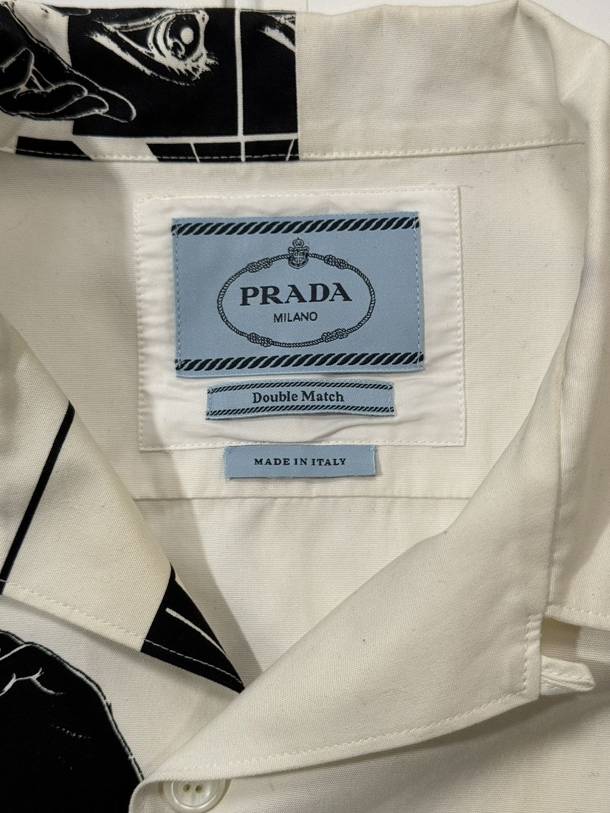 Prada Prada Double Match Heavy Cotton Shirt Size US XXL / EU 58 / 5 - 7 Thumbnail