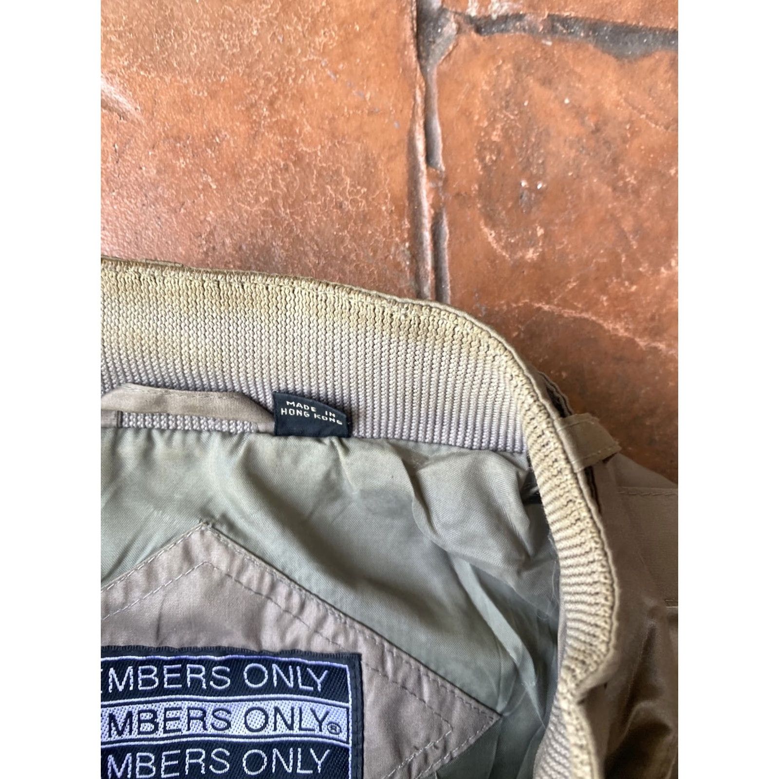 Members Only VINTAGE Members Only Bomber Jacket Cafe Racer Beige Tan 80s Mens 44 Mid-Length Full Zip Pockets Solid Softshell Size US S / EU 44-46 / 1 - 5 Thumbnail