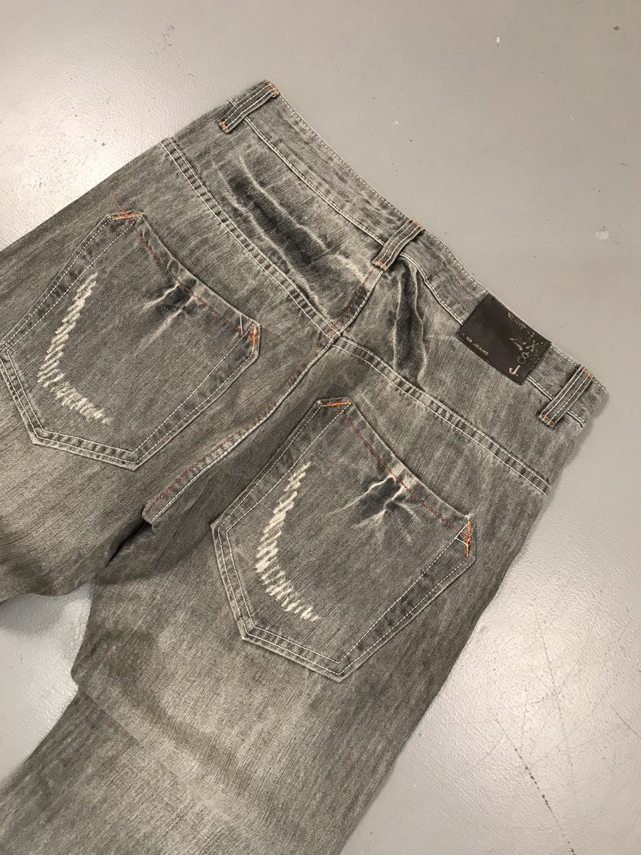 JNCO × Southpole × Vintage Crazy vintage X8 jeans sword 🗡️ embroidered denim Size US 35 - 11 Thumbnail