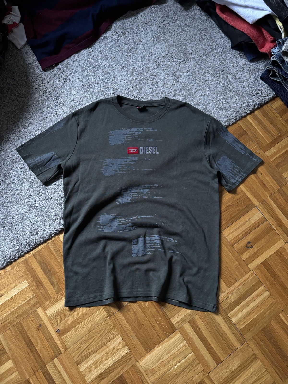 Diesel × Japanese Brand × Vintage Diesel Vintage T-Shirt Big Logo Distressed Faded Japanese Size US XL / EU 56 / 4 - 1 Thumbnail