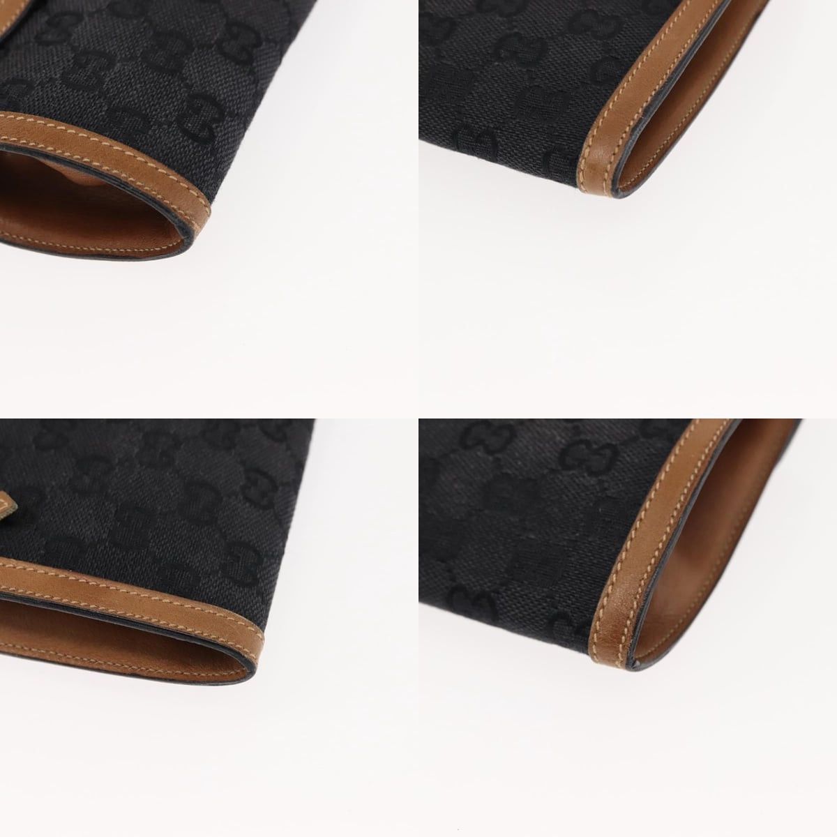 Gucci GUCCI GG Canvas Shoulder Bag Canvas Black Brown Size ONE SIZE - 10 Thumbnail