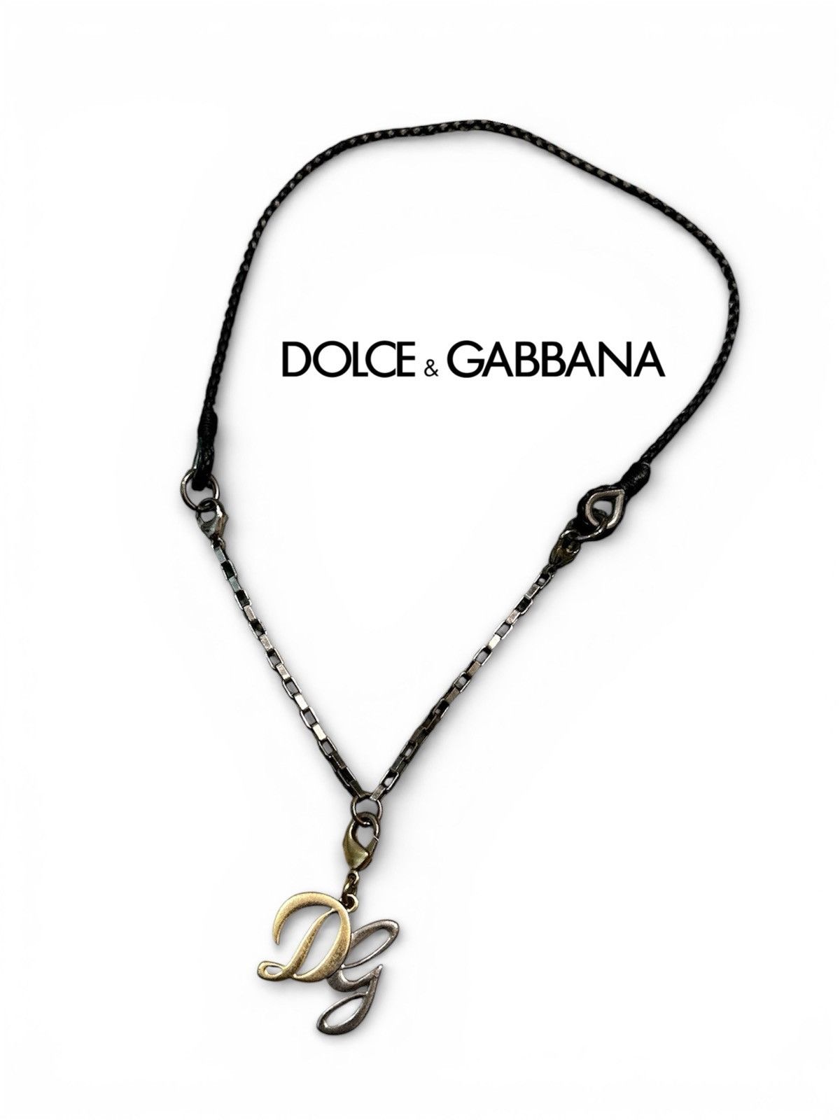Dolce & Gabbana Vintage Dolce & Gabbana D&G 2 Way Leather Logo Necklace Size ONE SIZE - 1 Thumbnail
