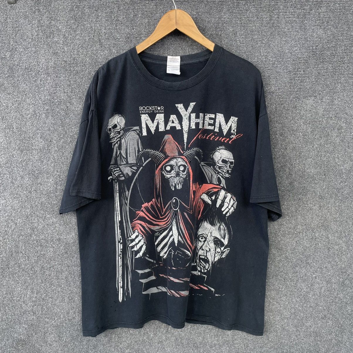 Band Tees × Vintage Vintage Y2K Mayhem Festival Concert Distressed T Shirt Size US XL / EU 56 / 4 - 1 Thumbnail