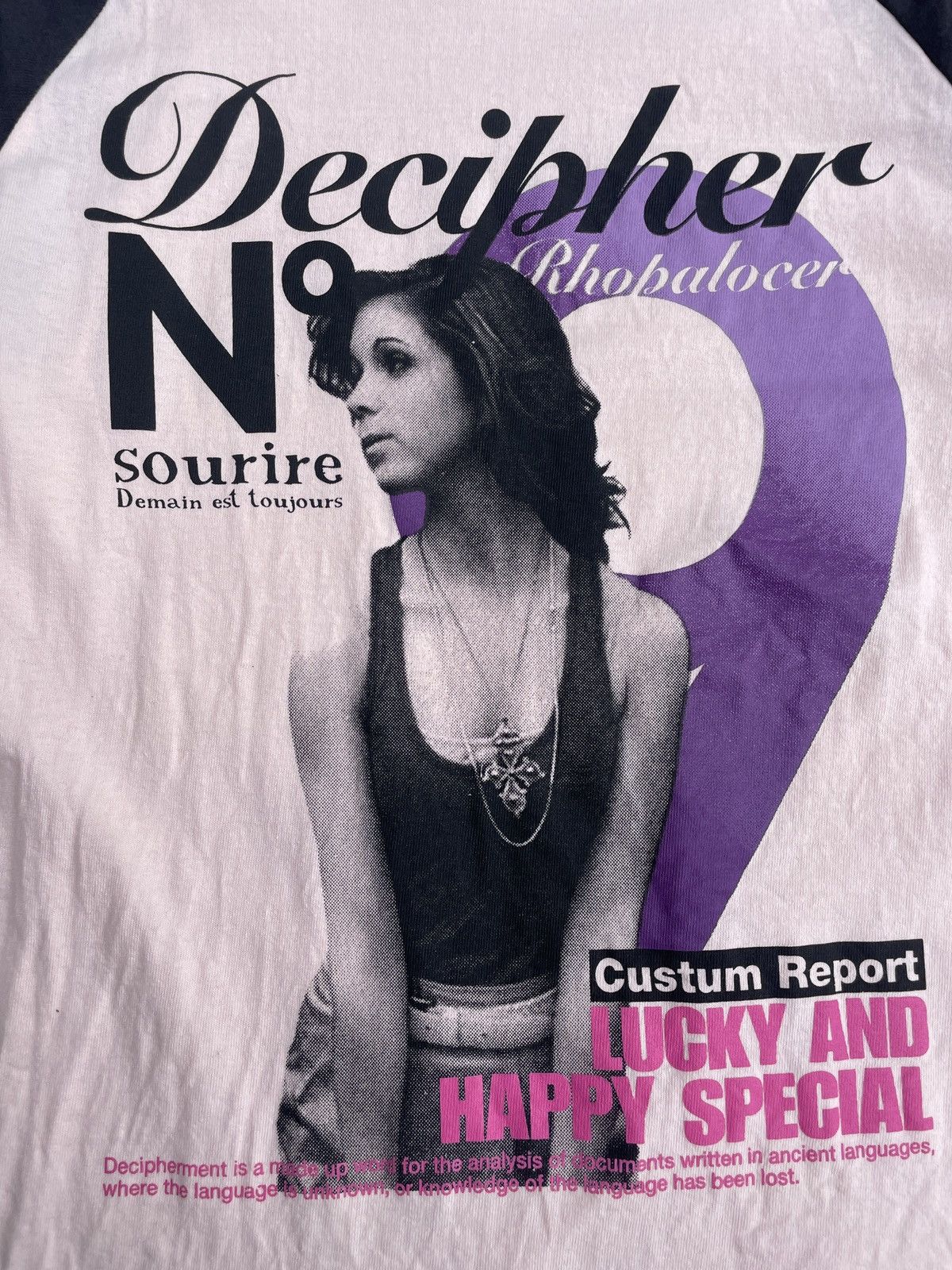 If Six Was Nine 2000s Japanese archive Vkei Poem 3/4 Sleeve Tee Gyaruo Size US S / EU 44-46 / 1 - 7 Thumbnail