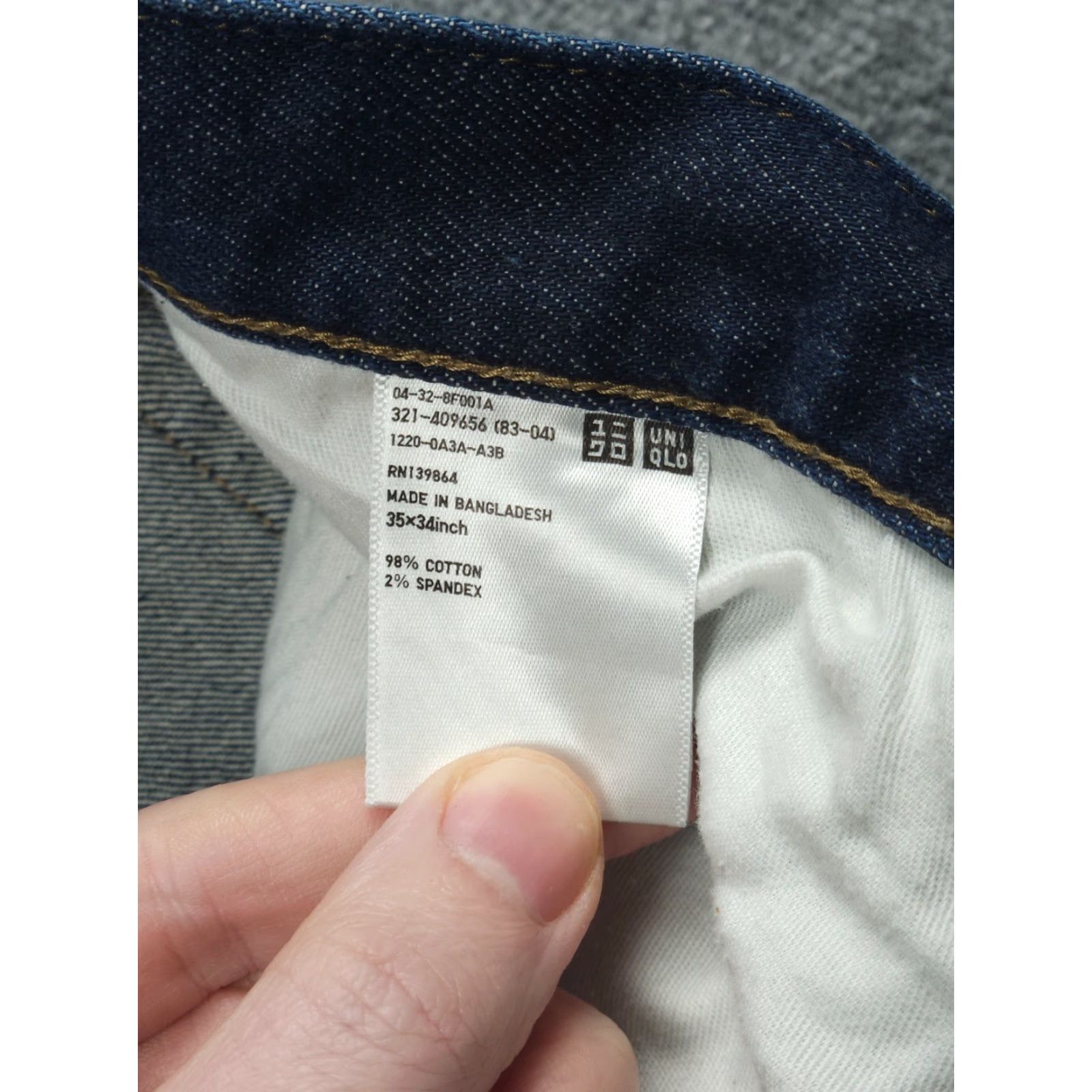 Uniqlo Uniqlo Jeans Mens Slim Straight 35x34 Blue Selvedge Stretch Kaihara Denim Pants City Inseam 34 Regular Size US 35 - 7 Thumbnail