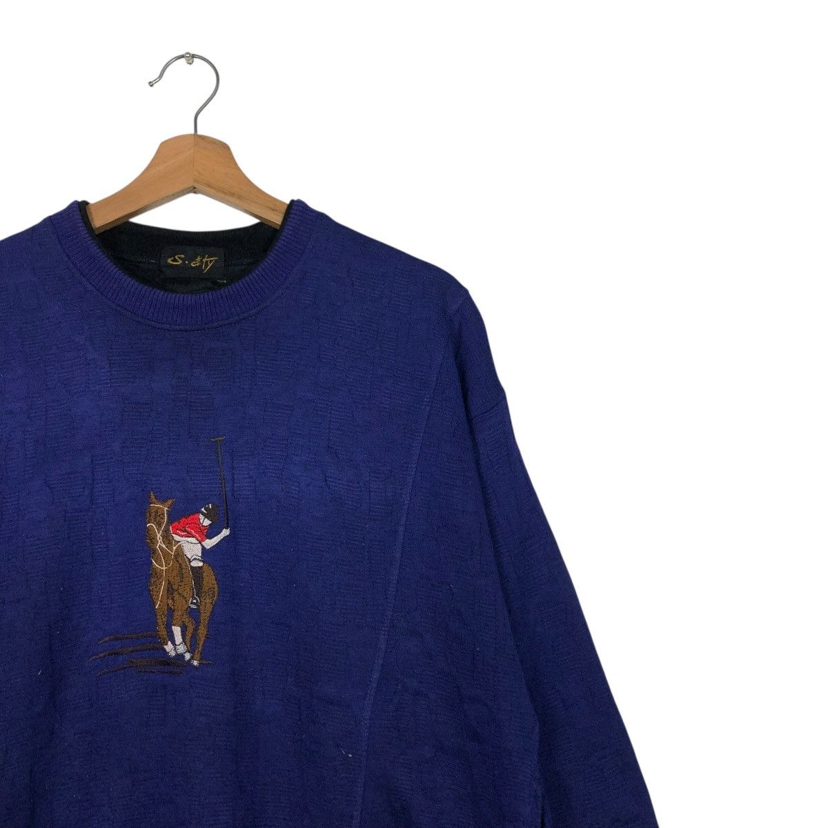 Japanese Brand 🔥VINTAGE SWEATSHIRT POLO PLAYER DESIGN BIG LOGO Size US M / EU 48-50 / 2 - 8 Thumbnail