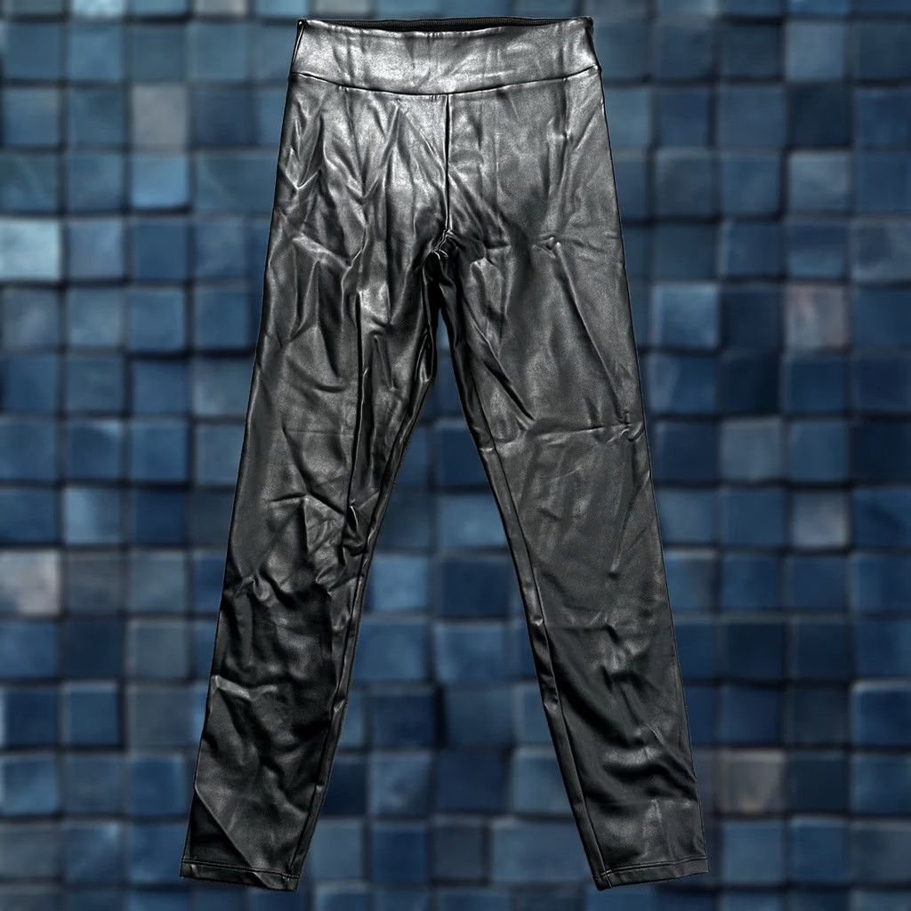 Abercrombie & Fitch Abercrombie & Fitch Leggings Womens Black Small Faux Leather Skinny EUC Size 28" / US 6 / IT 42 - 1 Thumbnail
