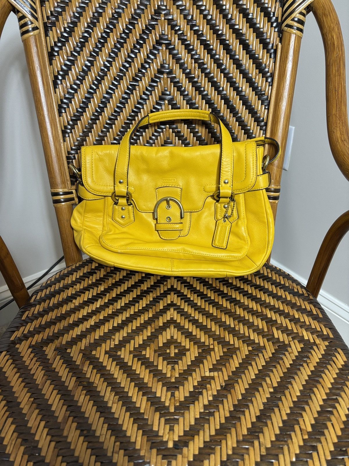 Coach Campbell Crossbody Bag Yellow Rare