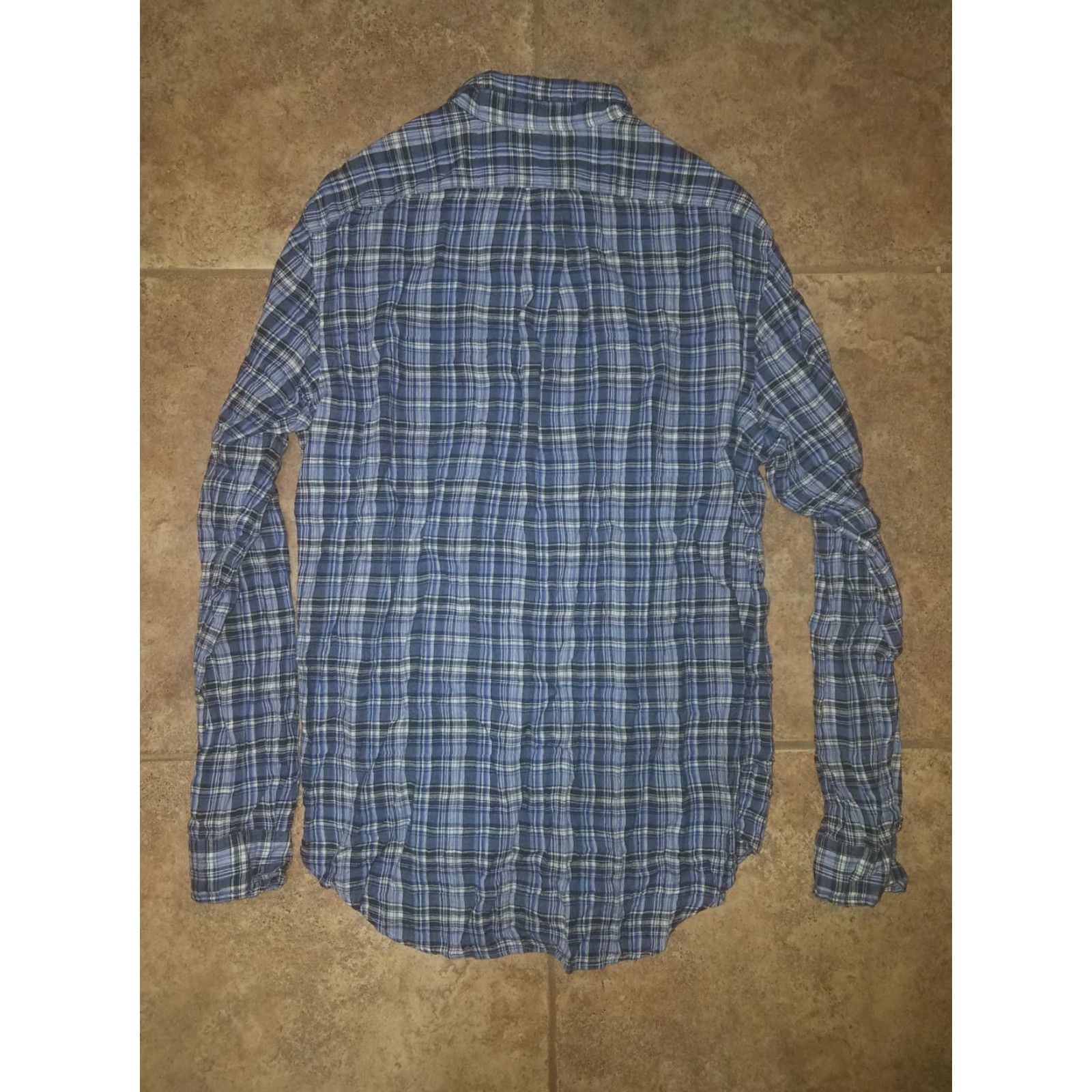 Ralph Lauren Ralph Lauren Plaid Button-Down Shirt Mens L Linen Blue Multicolor Long Sleeve Shirt Size US L / EU 52-54 / 3 - 5 Thumbnail