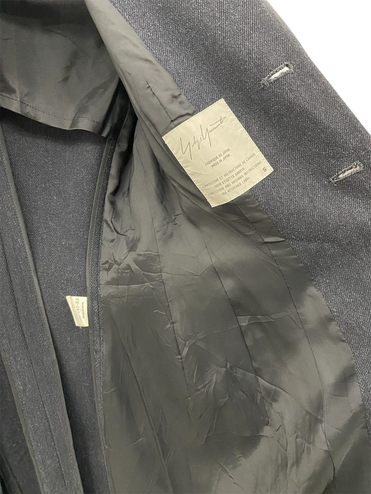 Yohji Yamamoto Vtg Yohji Yamamoto AW95 black gabardine long coat Size S / US 4 / IT 40 - 16 Thumbnail
