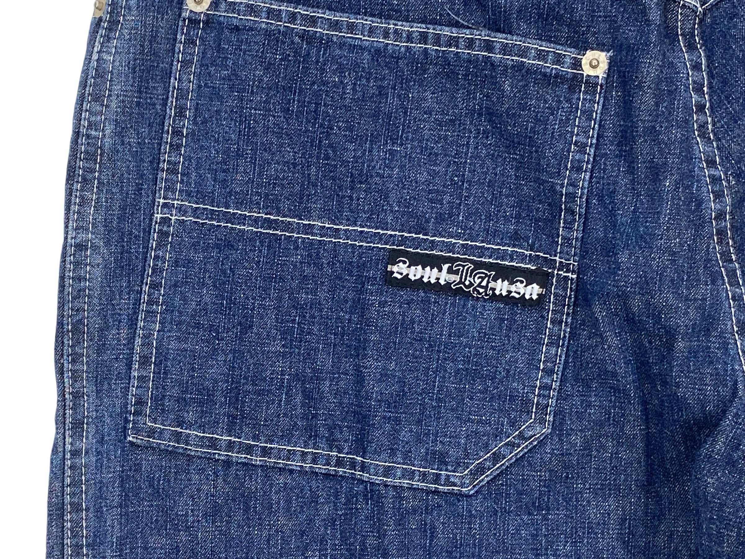 Japanese Brand La Soul Baggy Jeans Carpenter Hip Hop Jeans Size US 34 / EU 50 - 11 Thumbnail