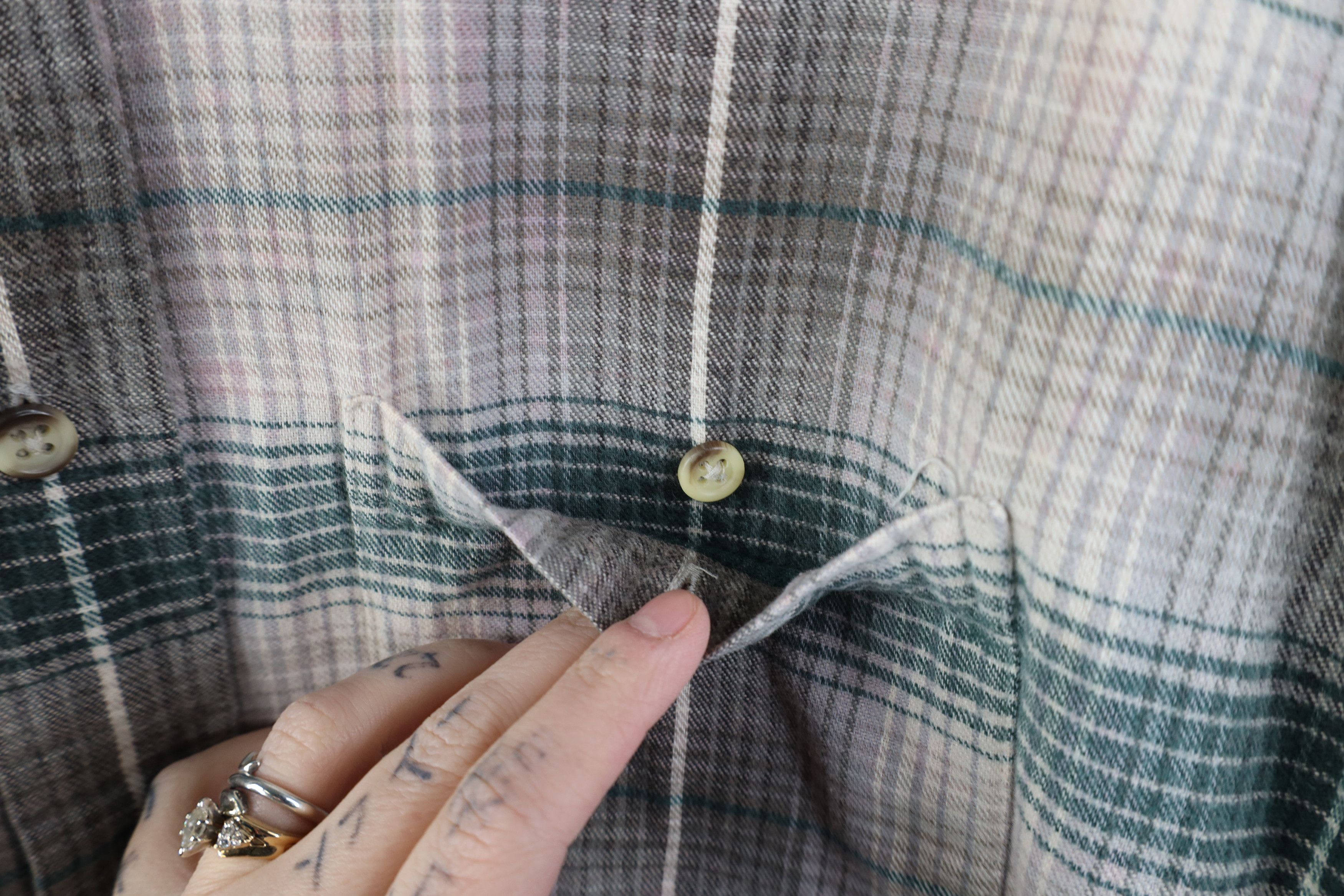 Vintage Vintage 90s Streetwear Collared Button Down Shirt Plaid Size US L / EU 52-54 / 3 - 6 Thumbnail