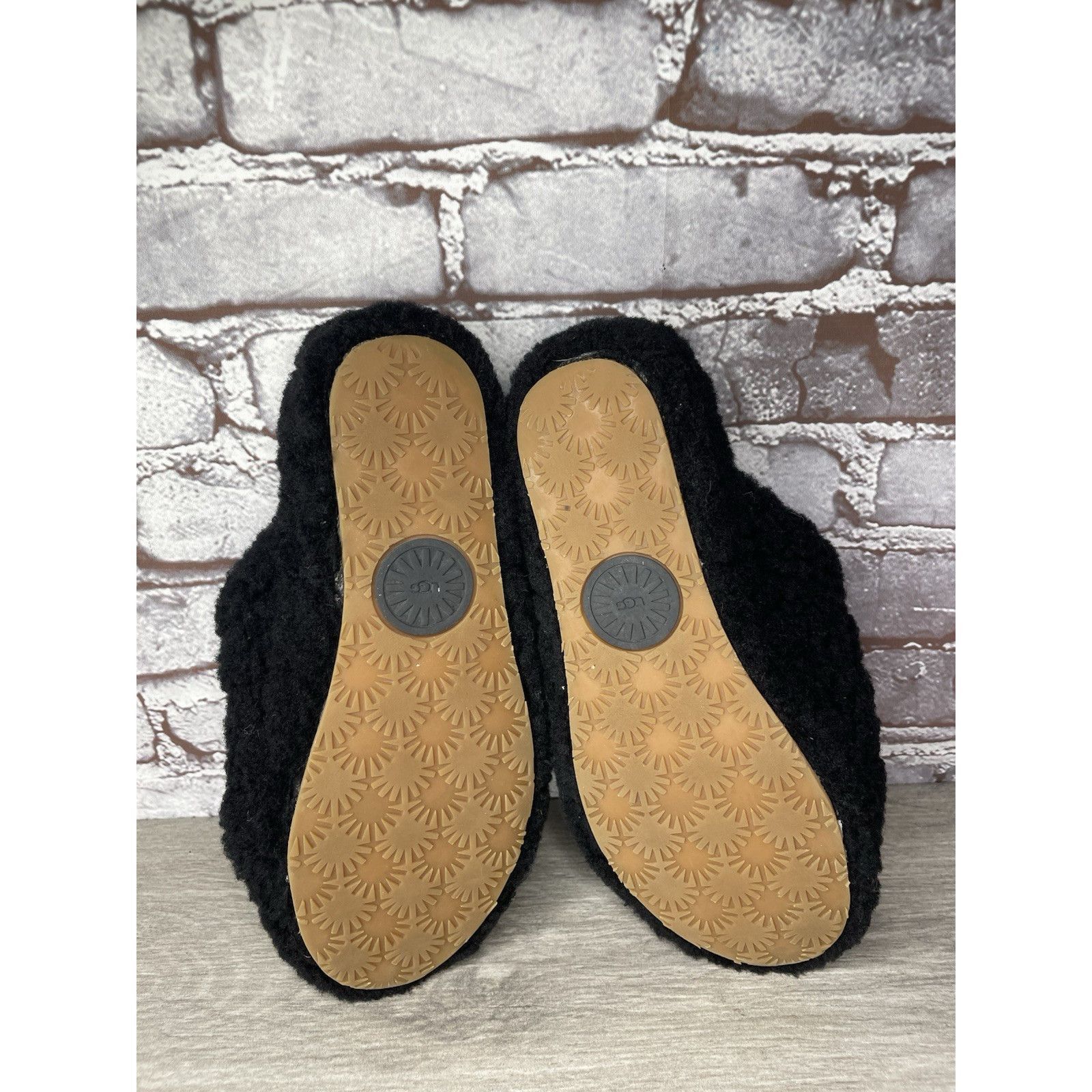 Ugg UGG Fluff Yeah Black Sheepskin Fur Slingback Slippers Sandal Size US 8 / IT 38 - 9 Thumbnail