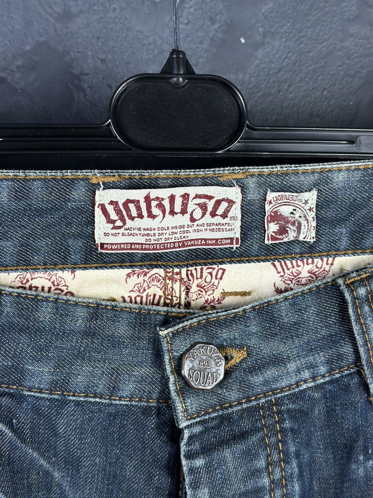 Designer × Japanese Brand CRAZY YAKUZA FADE JEANS Y2K If Six Was Nine Style Size US 33 - 6 Thumbnail