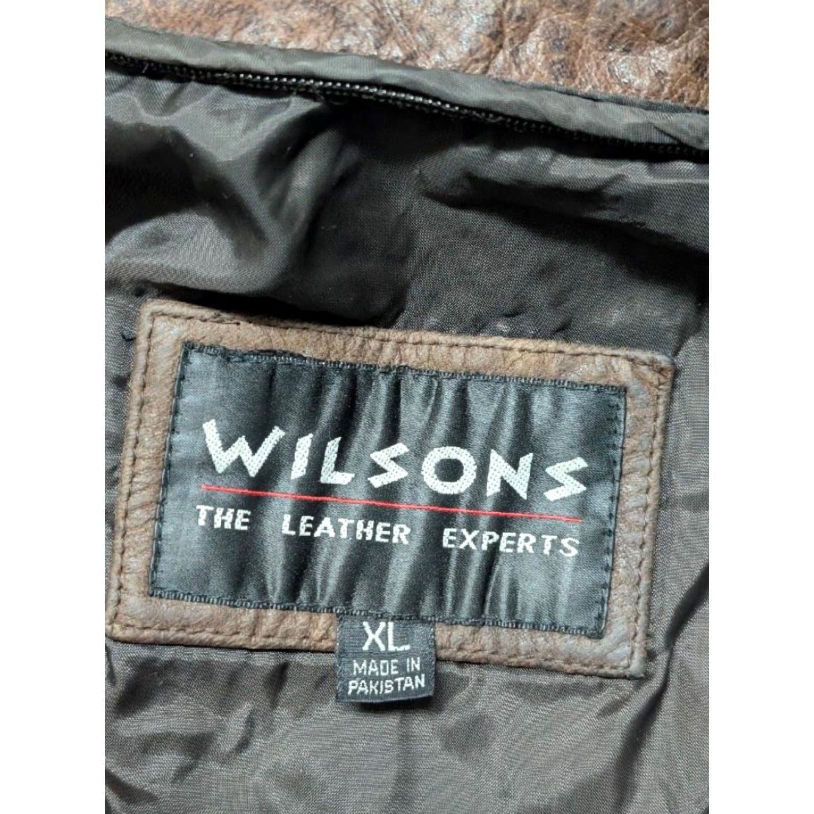 Vintage VINTAGE WILSONS leather jacket XL brown MOTORCYCLE cowhide PATINA biker jacket Mens 90s Size US XL / EU 56 / 4 - 5 Thumbnail