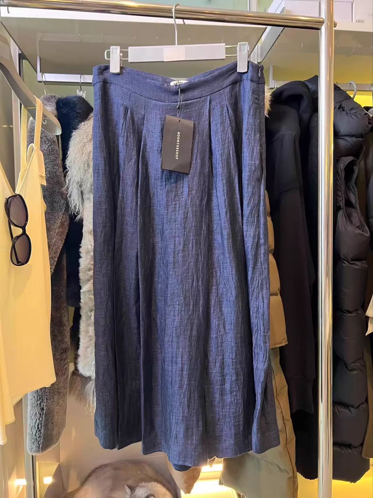 Other MASSCOB pants skirt navy loose drape 40 Size 27" / US 4 / IT 40 - 3 Thumbnail
