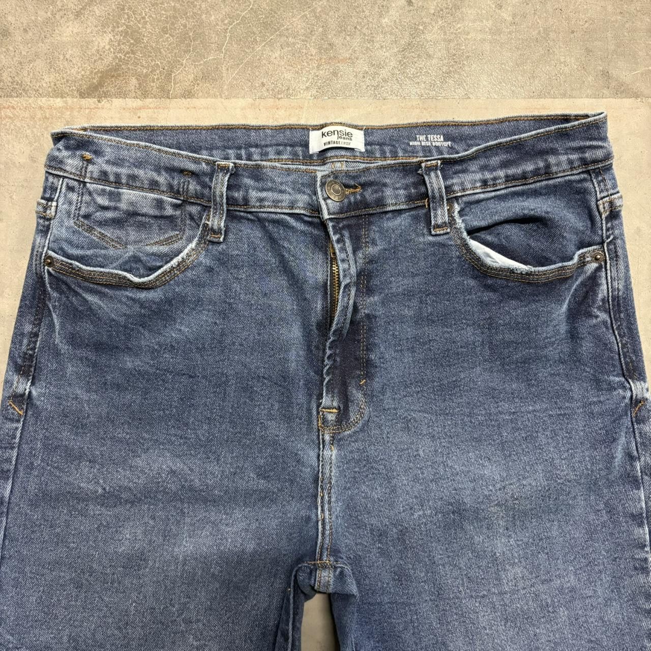 Japanese Brand × Vintage Crazy Vintage Y2K Flared Bootcut Medium Wash Denim Jeans! Size US 34 / EU 50 - 3 Thumbnail