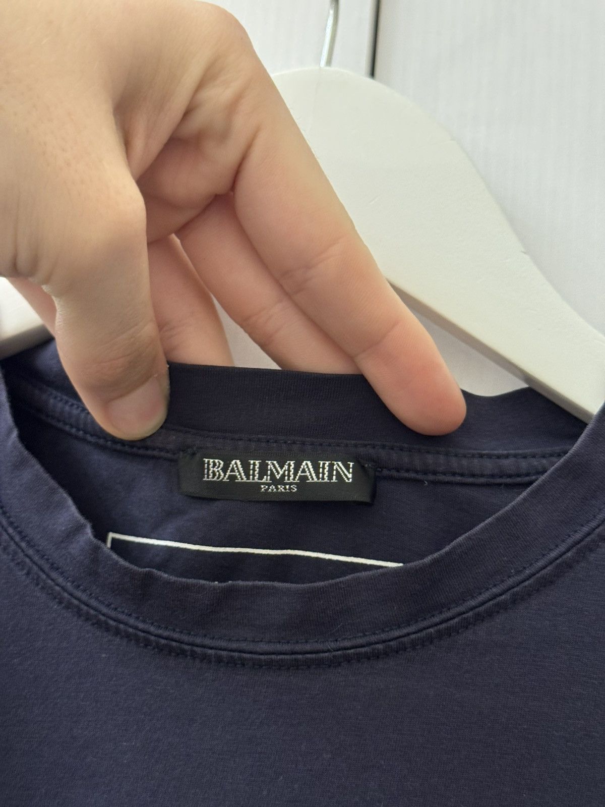 Balmain Balmain Paris Navy T-shirts Logo Size US S / EU 44-46 / 1 - 2 Thumbnail