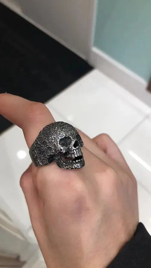 Designer Size 9 Bone Stainless Steel Ring Size ONE SIZE - 1 Thumbnail
