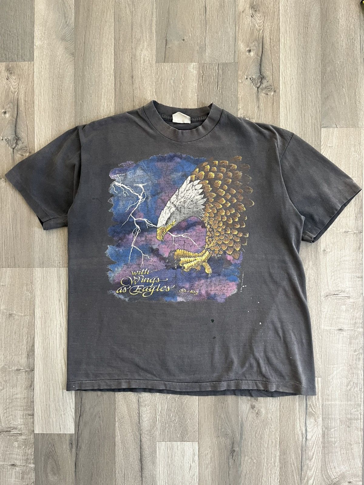 Other 1990 “With Wings as Eagles” Jesus Tee Size US M / EU 48-50 / 2 - 1 Thumbnail