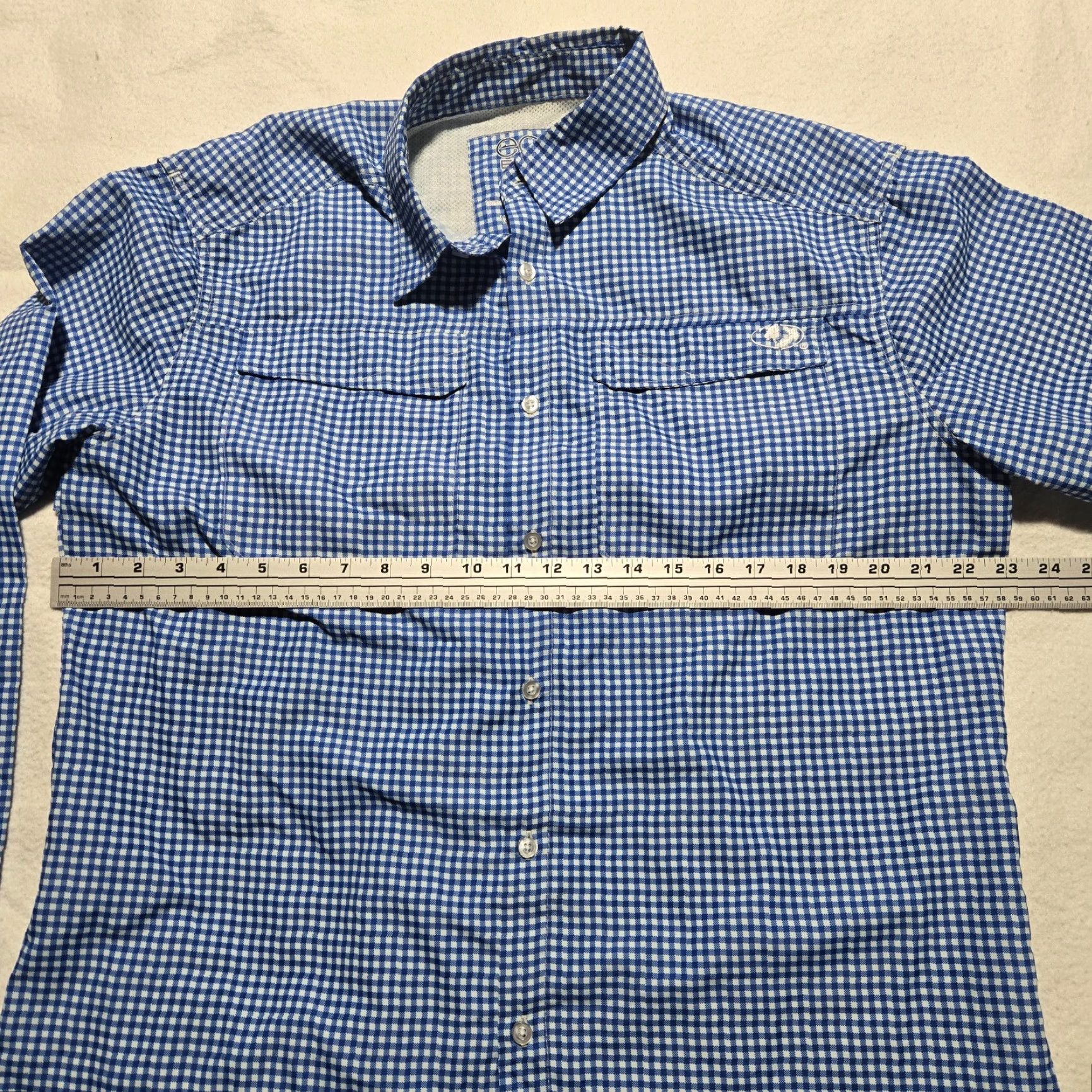 Vintage EAG Elite Shirt Button-Up Check Blue Long Sleeve L Men's Size US L / EU 52-54 / 3 - 4 Thumbnail
