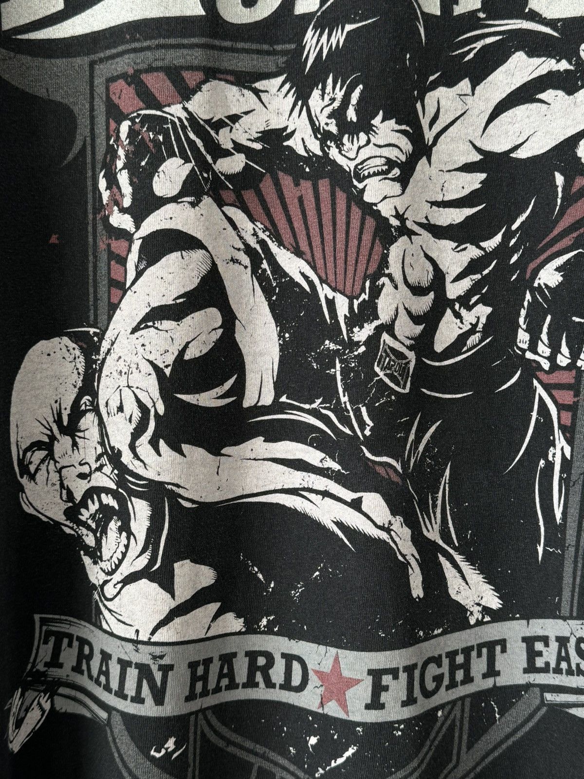 Affliction × Tapout × Vintage Vintage Y2K Tapout ‘Fighters Only’ Affliction Skate T-Shirt Size US XXL / EU 58 / 5 - 6 Thumbnail