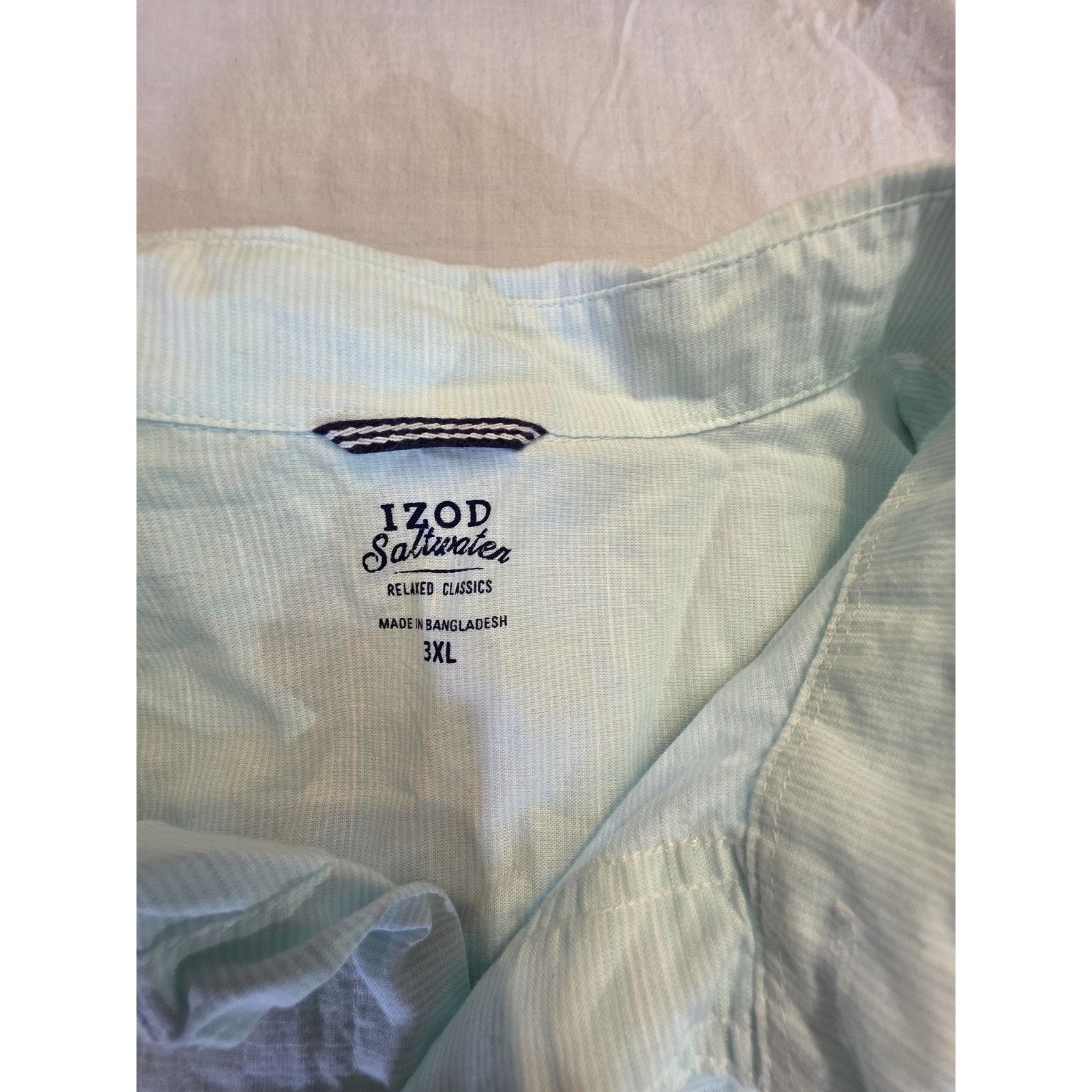 Izod Izod Relaxed Fit 100% Cotton Men's Short Sleeve Button Down Size US XXL / EU 58 / 5 - 3 Thumbnail