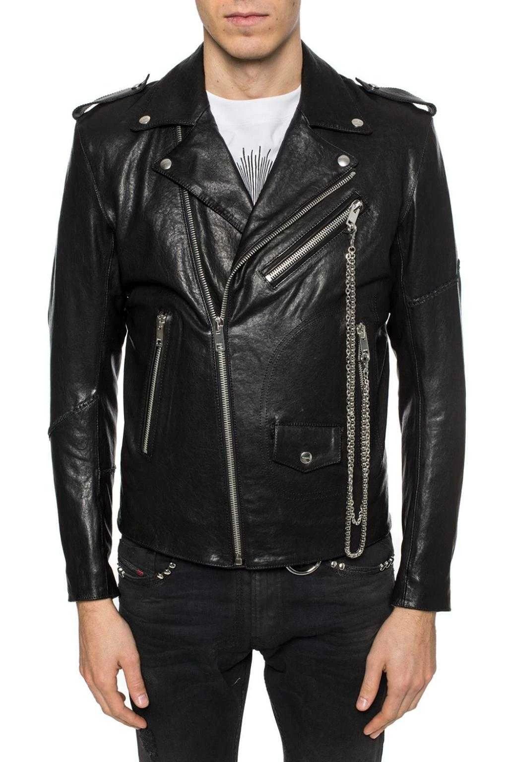 Diesel Diesel SE-LEANDRO Men's Italian Leather Jacket Size US M / EU 48-50 / 2 - 1 Thumbnail